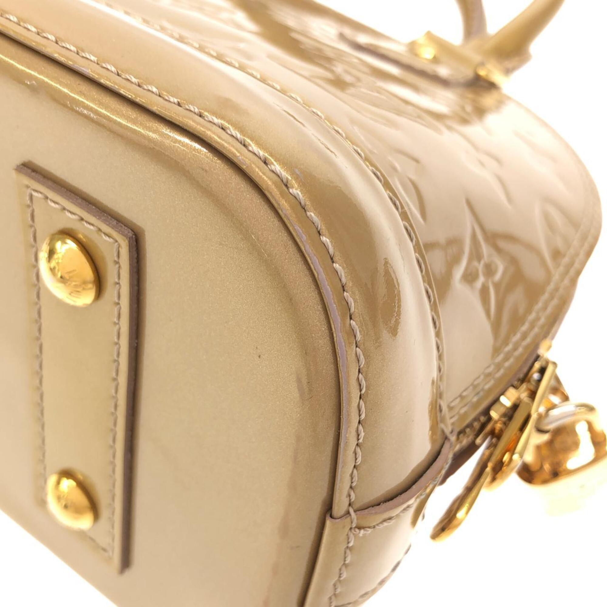 Louis Vuitton Vernis Beige Poodle Leather Handbag (Pre-Owned)