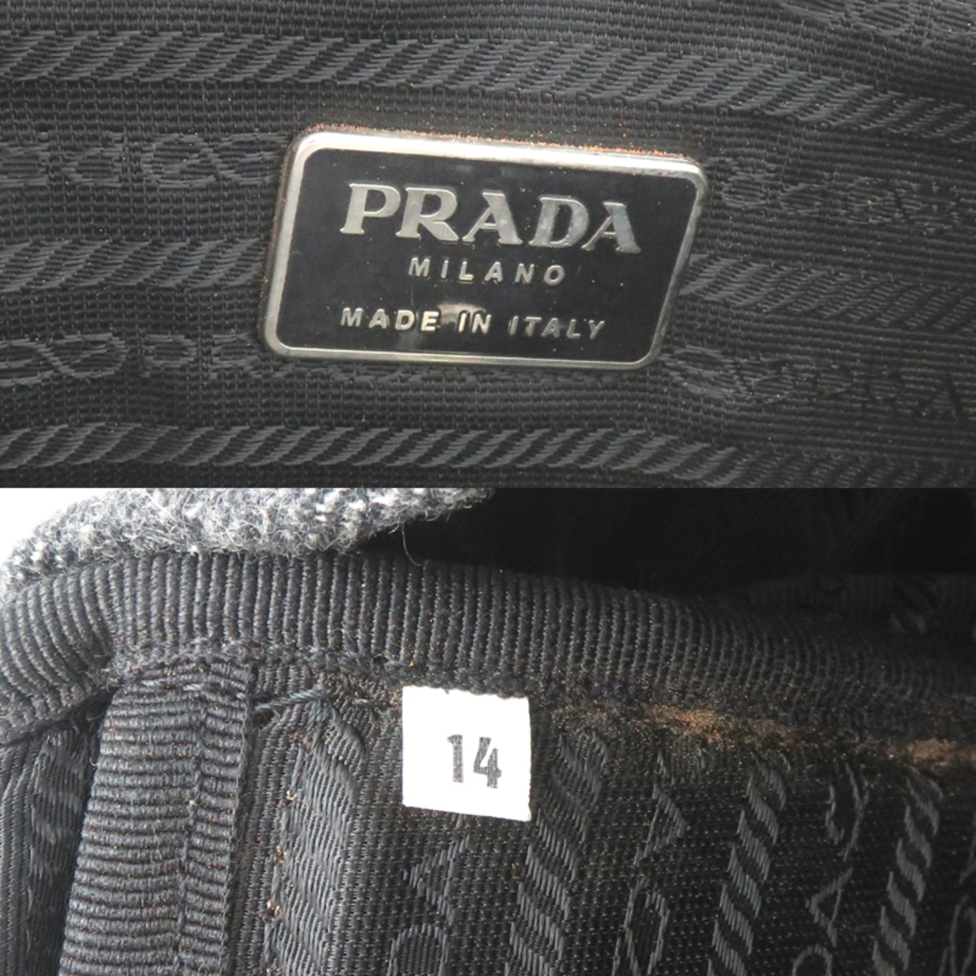 Prada Gray Wool Backpack (Pre-Owned)