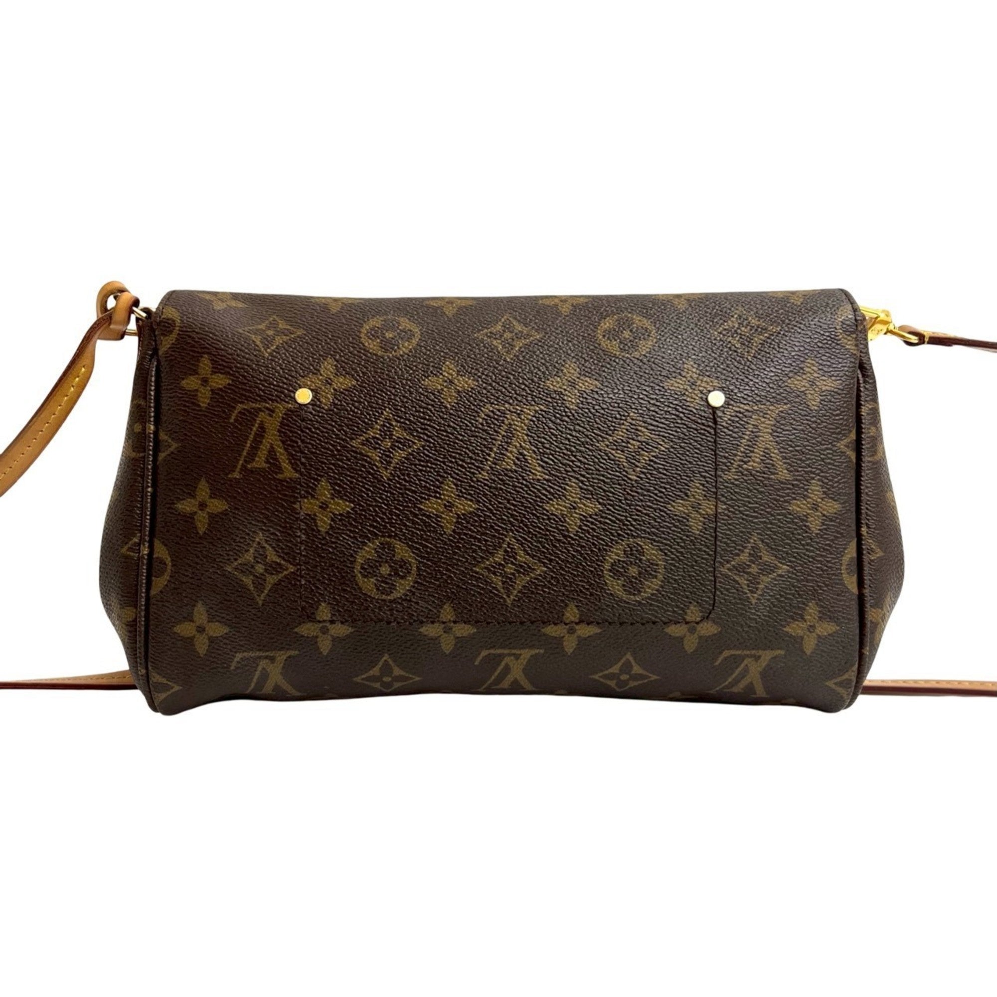 Louis Vuitton Brown Leather Pvc Handbag Pochette Shoulder Bag (Pre-Owned)