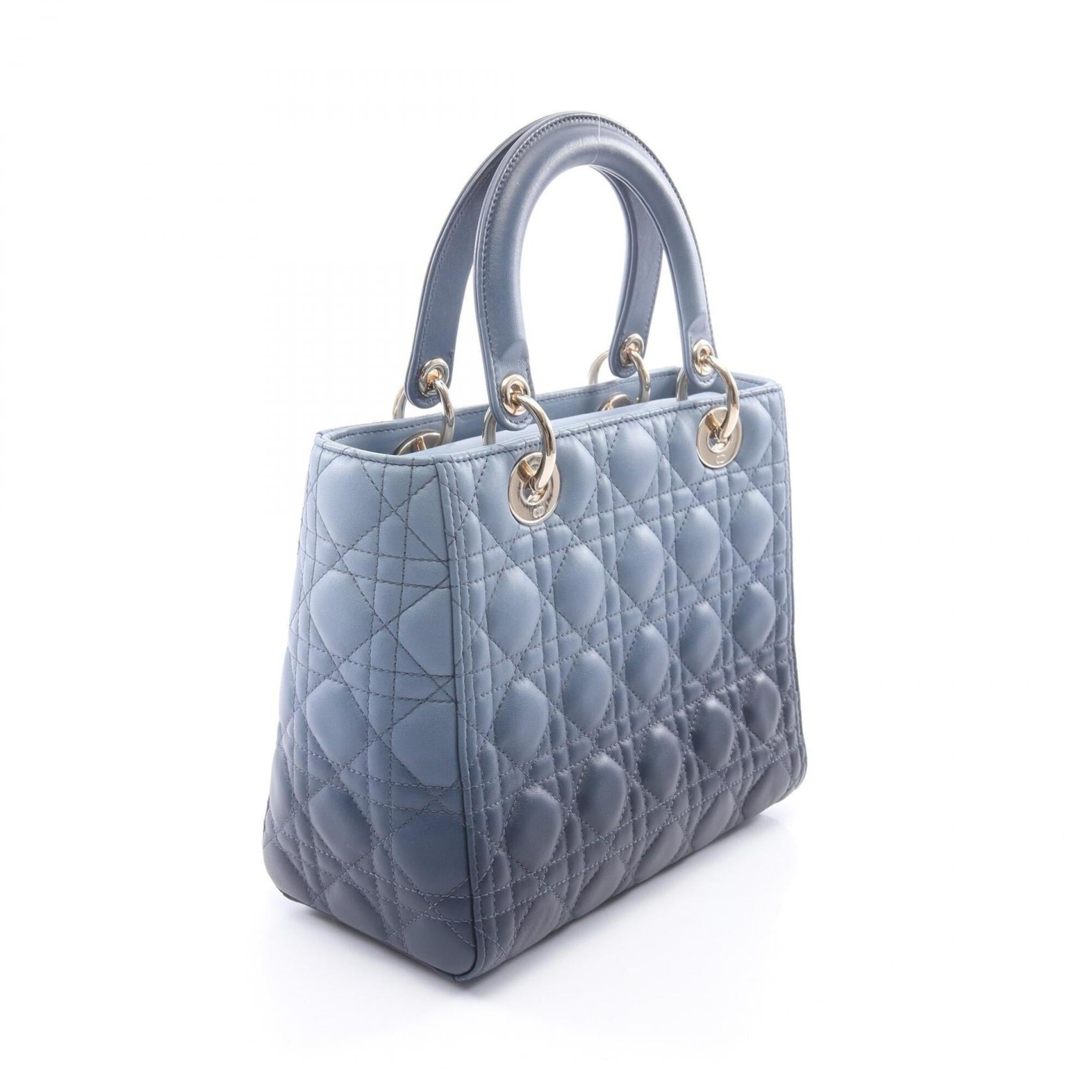 Christian Dior Blue Navy Leather Handbag (Pre-Owned)