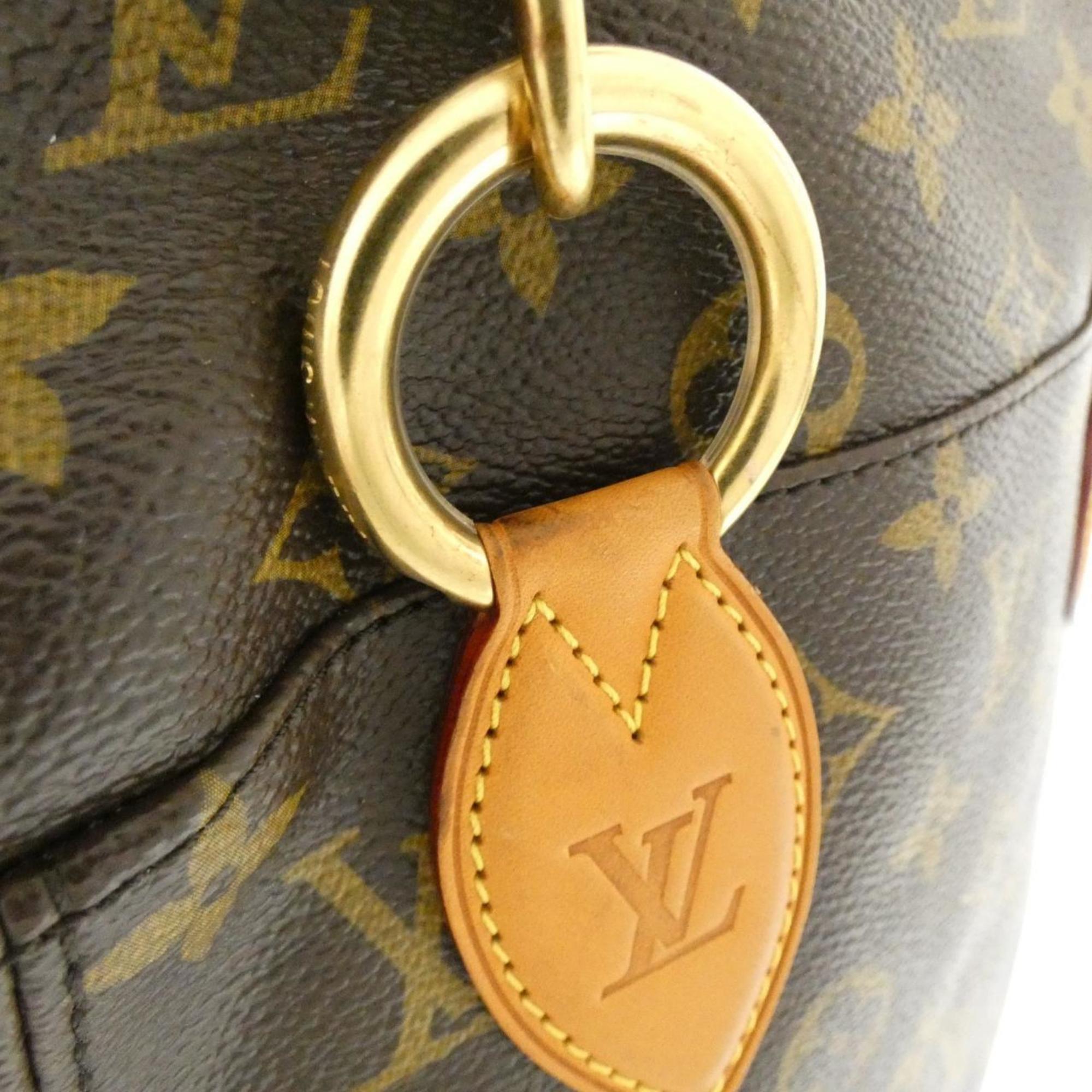 Louis Vuitton Marron Coated Canvas Handbag Shoulder Bag (Pre-Owned)