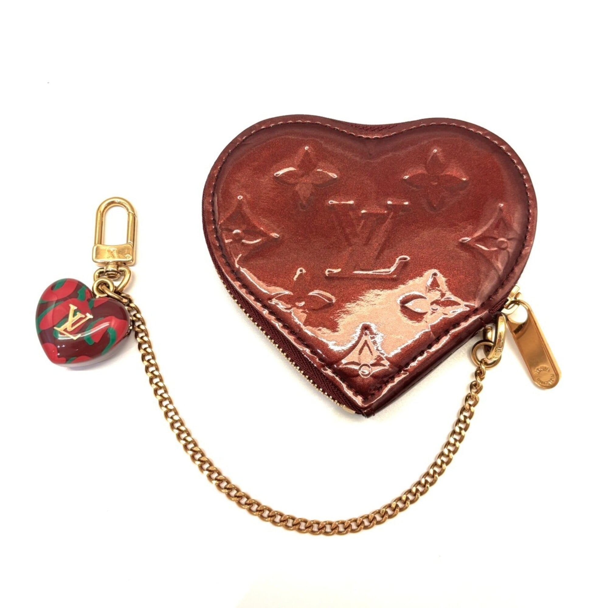 Louis Vuitton Monogram Vernis Bordeaux Red Color Rouge Fauviste Monogram Vernis Coin Purse/Coin Case (Pre-Owned)