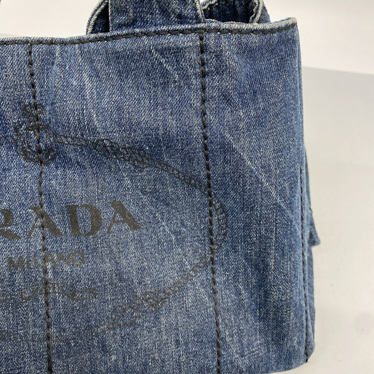 Prada Blue Denim Tote Bag (Pre-Owned)