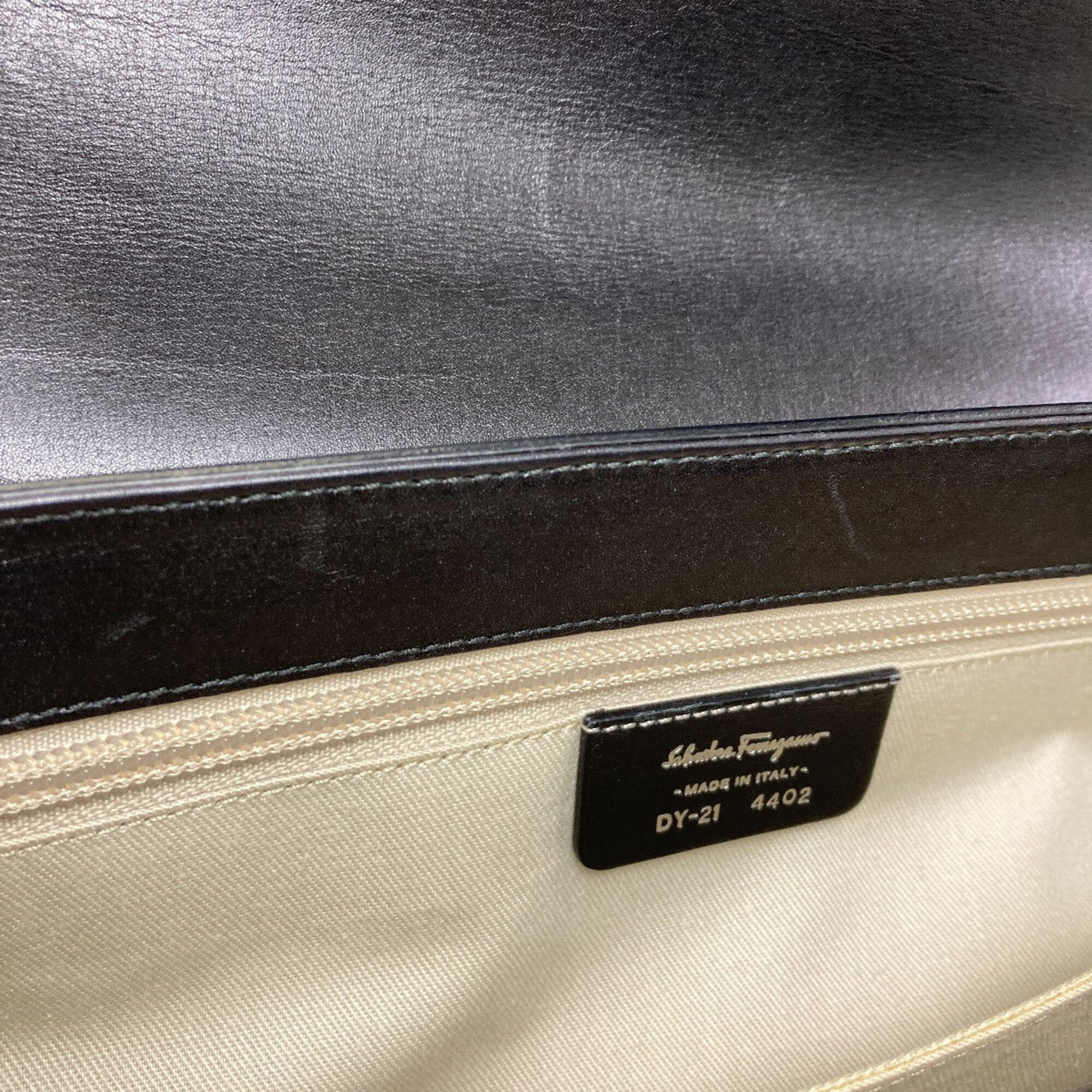 Salvatore Ferragamo Black Leather Tote Bag (Pre-Owned)