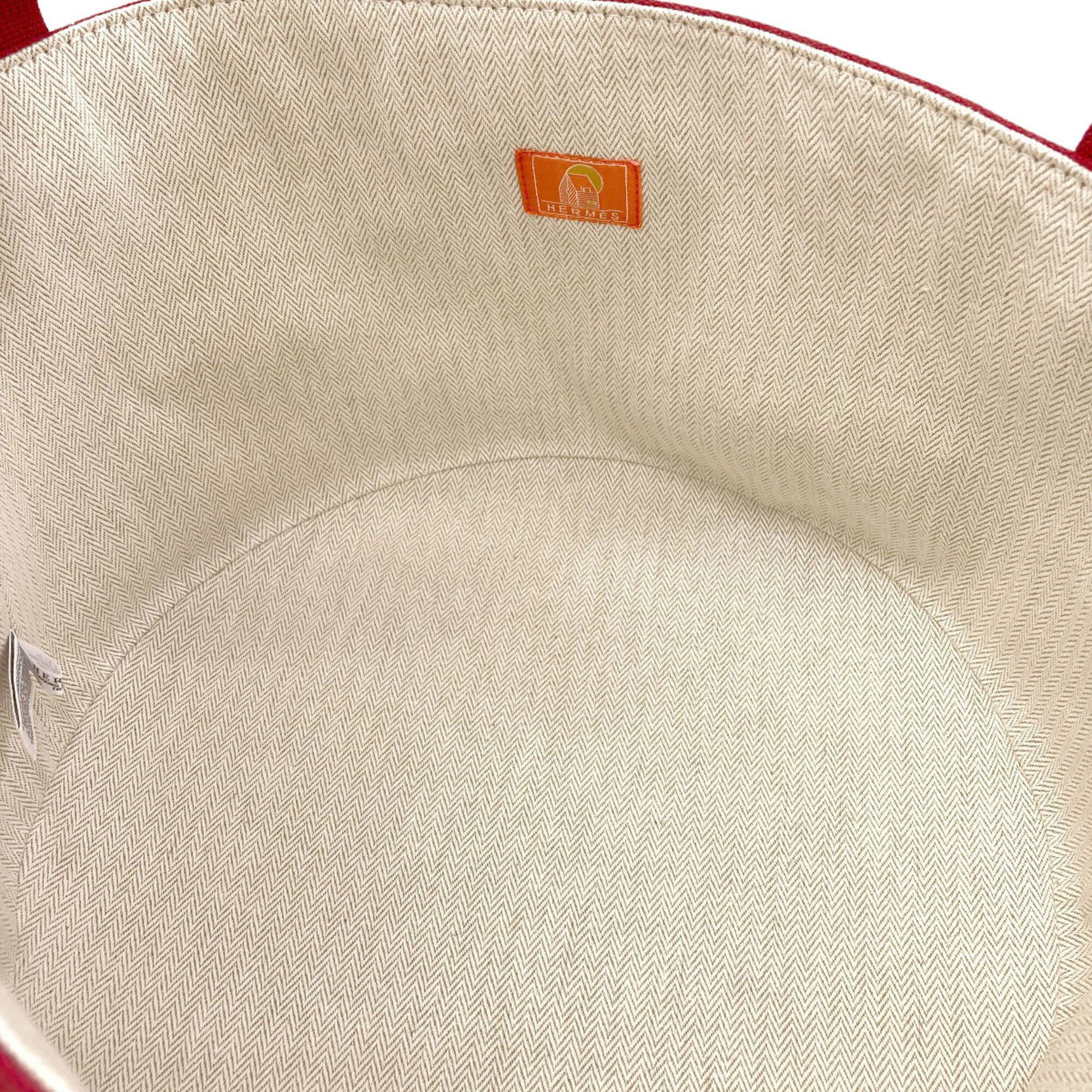 Hermes Orange Raspberry Cotton Handbag (Pre-Owned)