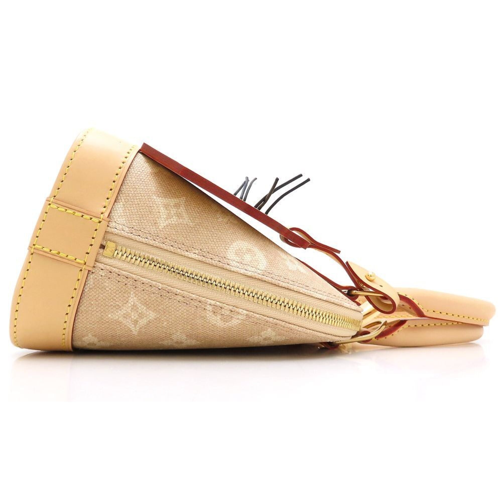 Louis Vuitton Beige Coated Canvas Handbag (Pre-Owned)