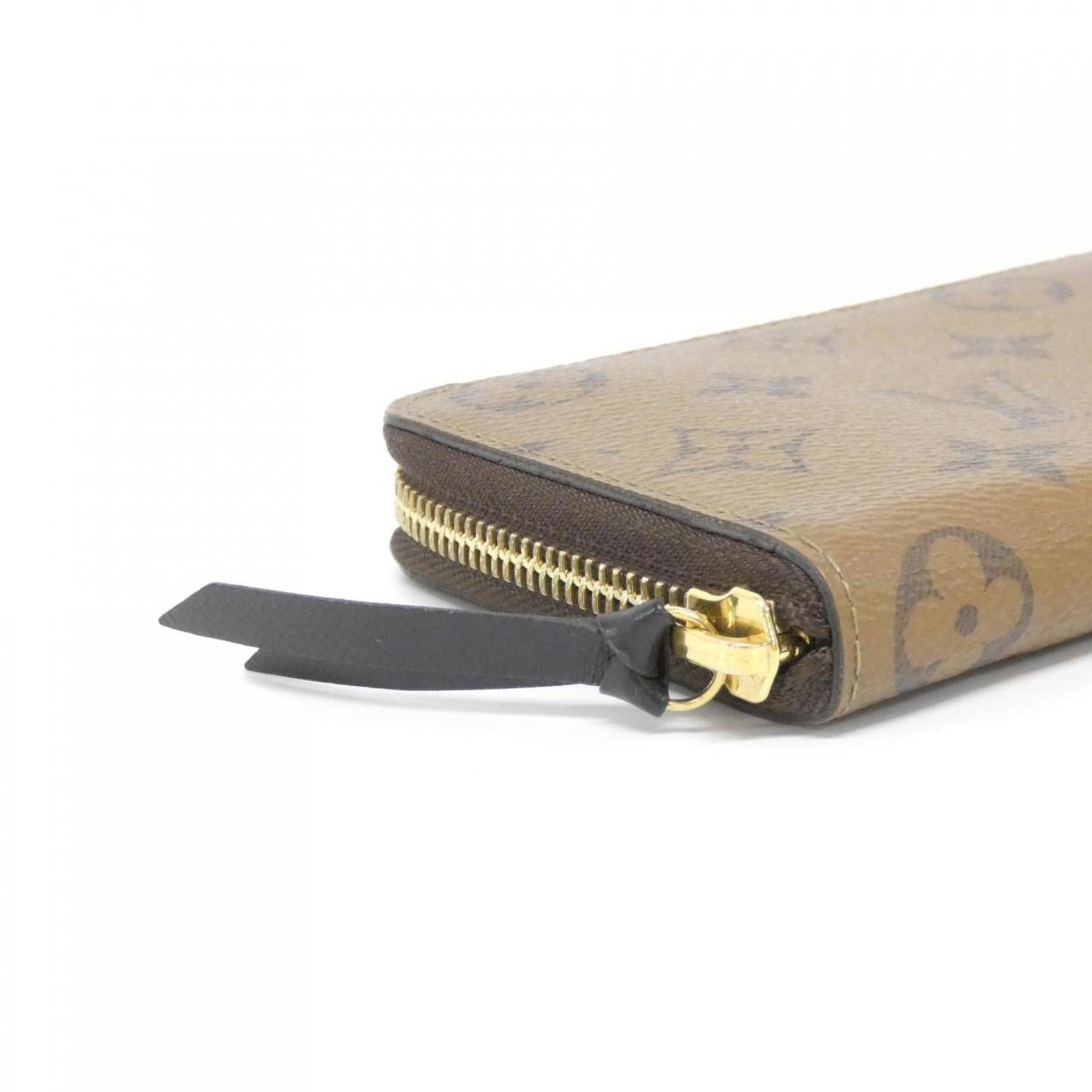 Louis Vuitton Brown Coated Canvas Long Wallet (Bi-Fold) (Pre-Owned)