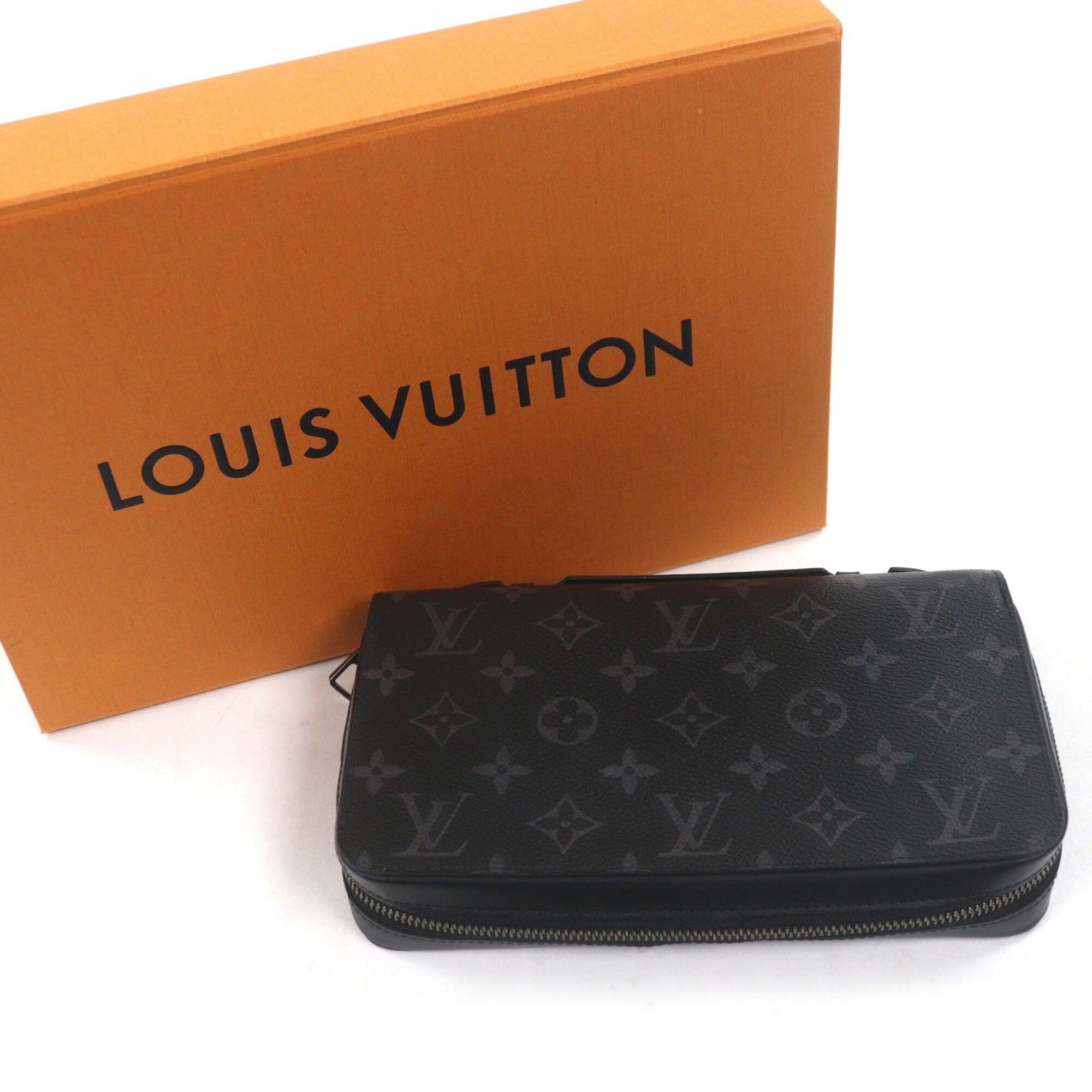Louis Vuitton Black Monogram Eclipse Canvas Long Wallet (Bi-Fold) (Pre-Owned)