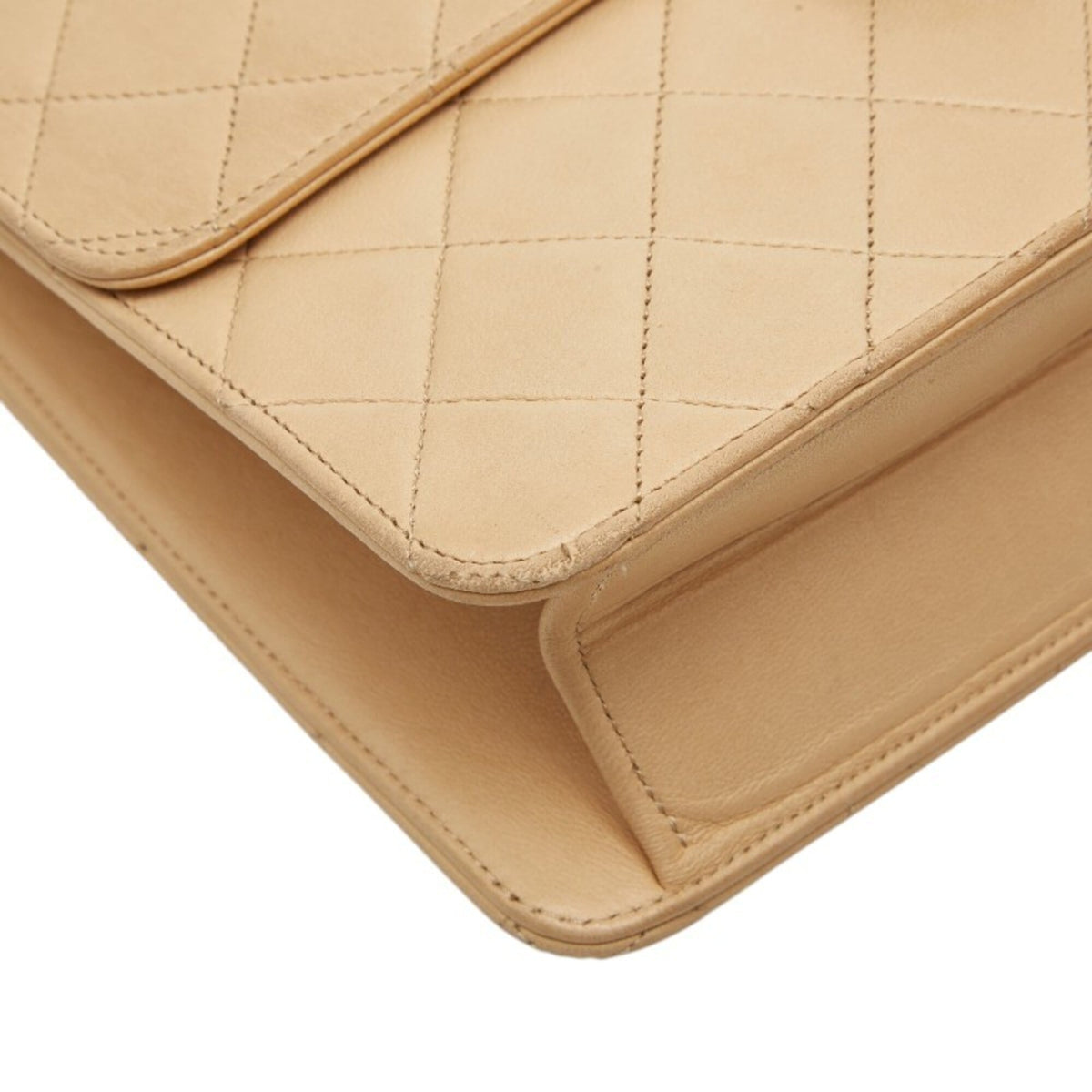 Chanel Beige Leather Shoulder Bag (Pre-Owned)