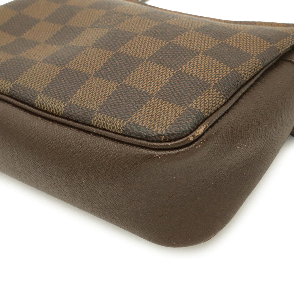 Louis Vuitton Black Brown Damier Canvas Damier Canvas Handbag Pochette Pouch Shoulder Bag (Pre-Owned)