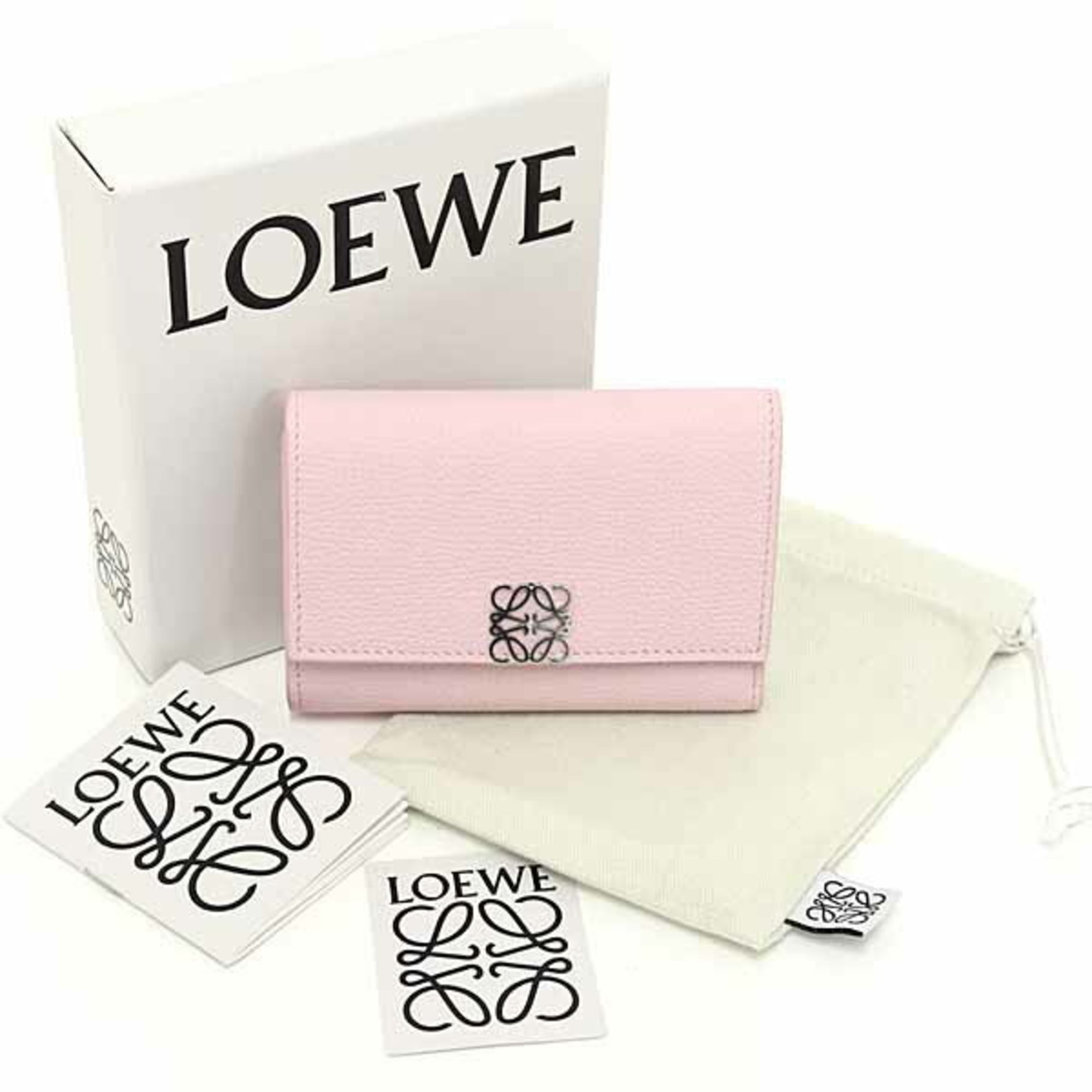 Loewe Pink Leather Wallet (Tri-Fold) (Pre-Owned)