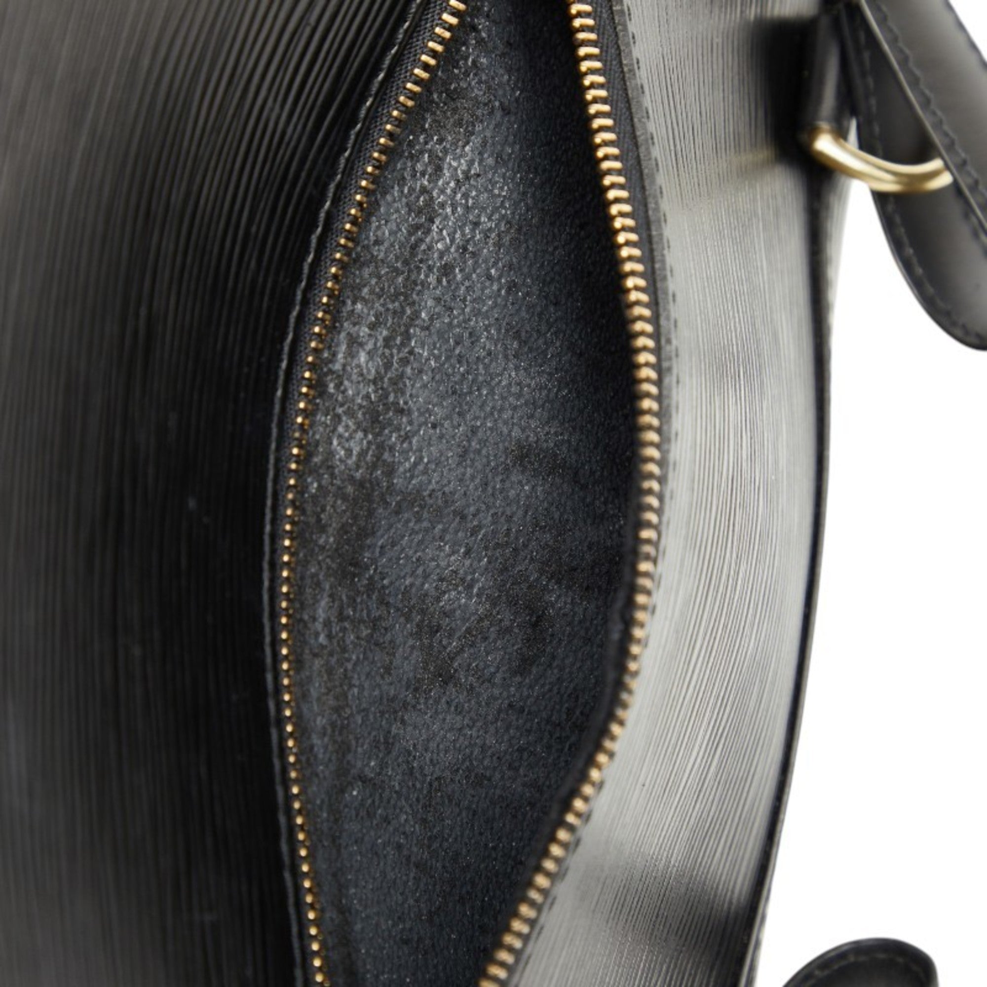 Louis Vuitton Black Noir Leather Backpack (Pre-Owned)