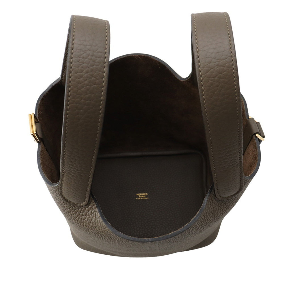 Hermes Picotin Gold Taurillon Clemence Leather Handbag