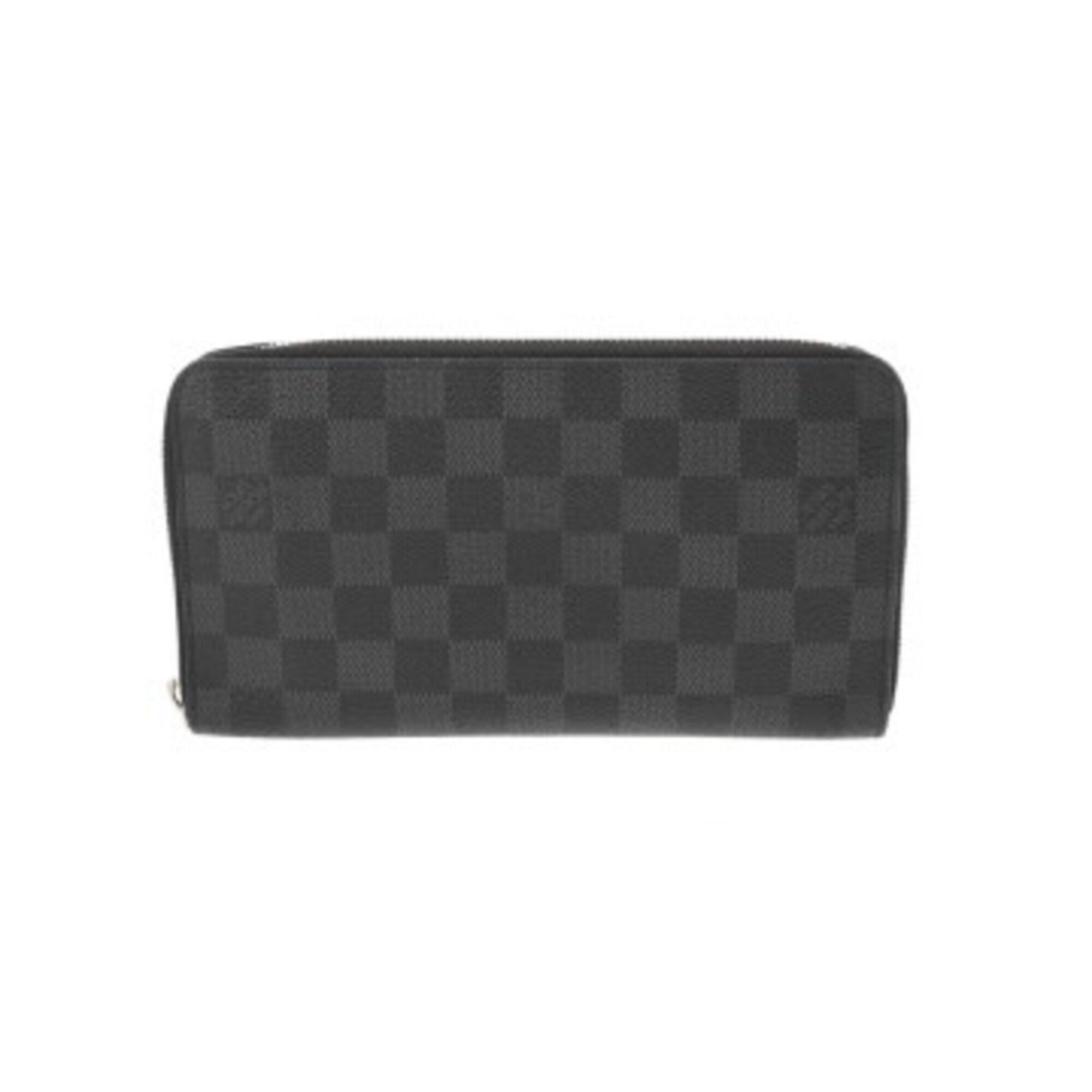 Louis Vuitton Black Gray Damier Graphite Long Wallet (Bi-Fold) (Pre-Owned)