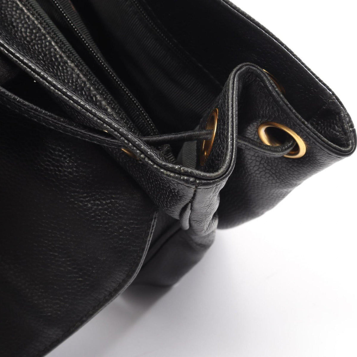Chanel Black Grained Calfskin Backpack (Pre-Owned)