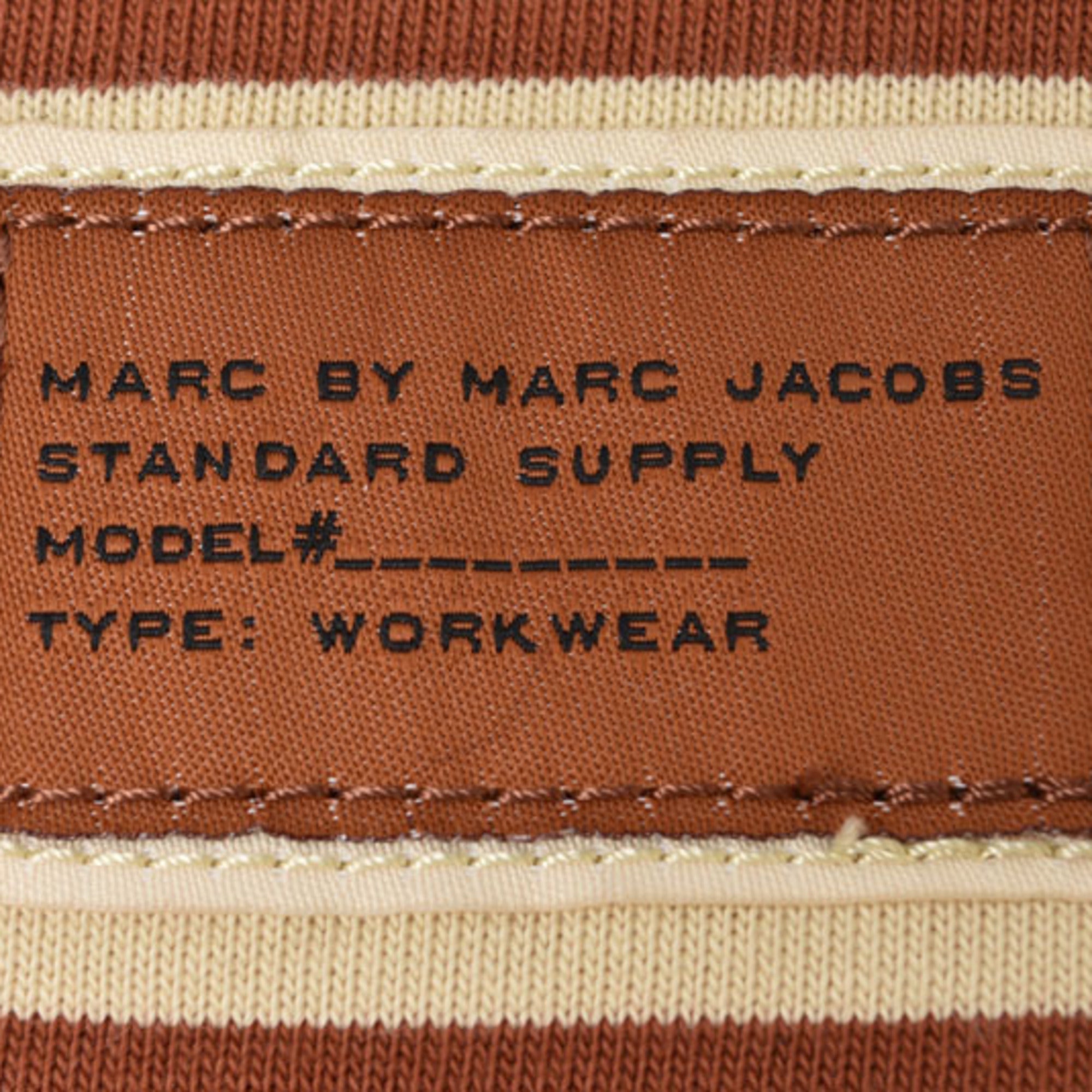 Marc By Marc Jacobs Brown White Cotton Tote Bag (Pre-Owned)