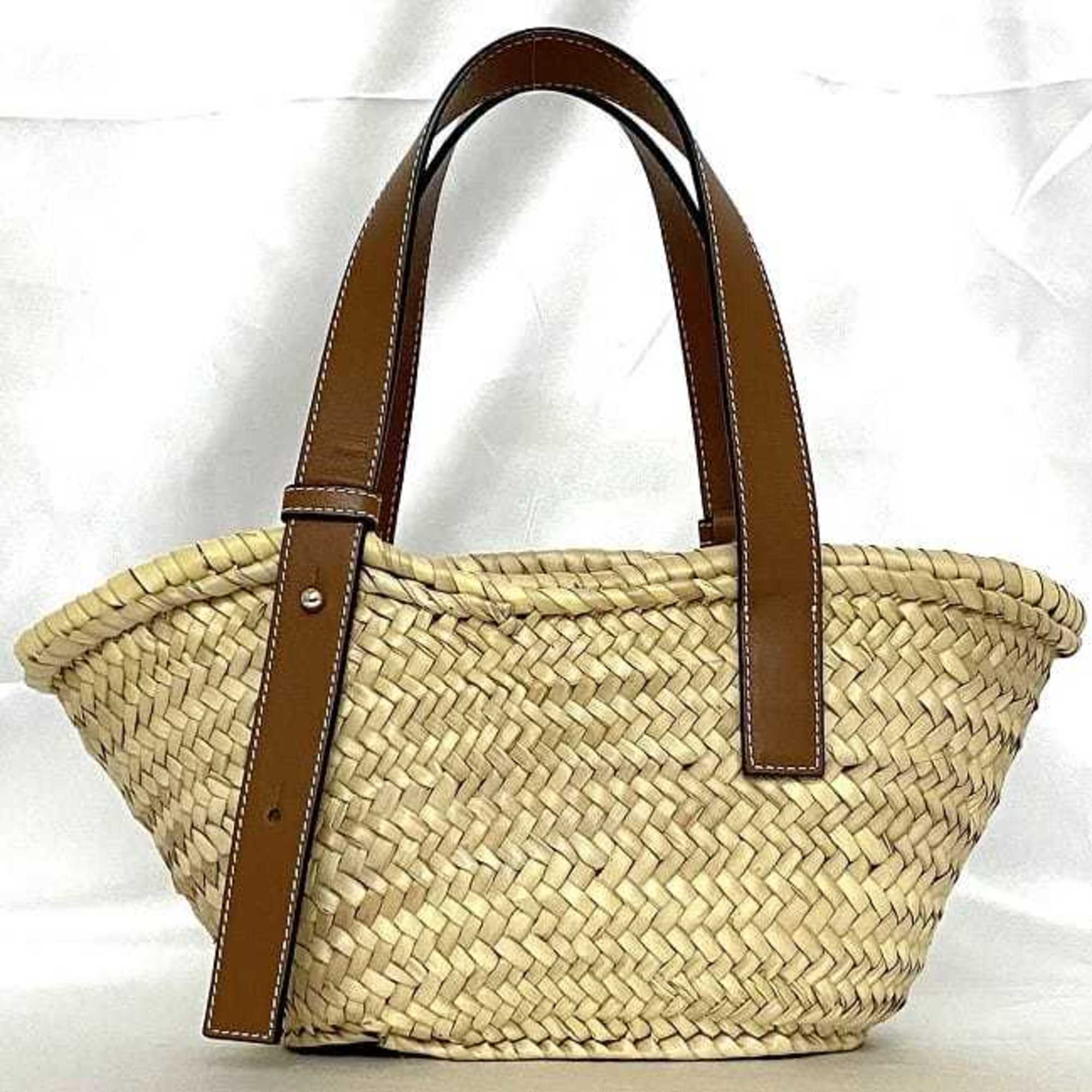 Loewe Beige Brown Leather Handbag Tote Bag (Pre-Owned)