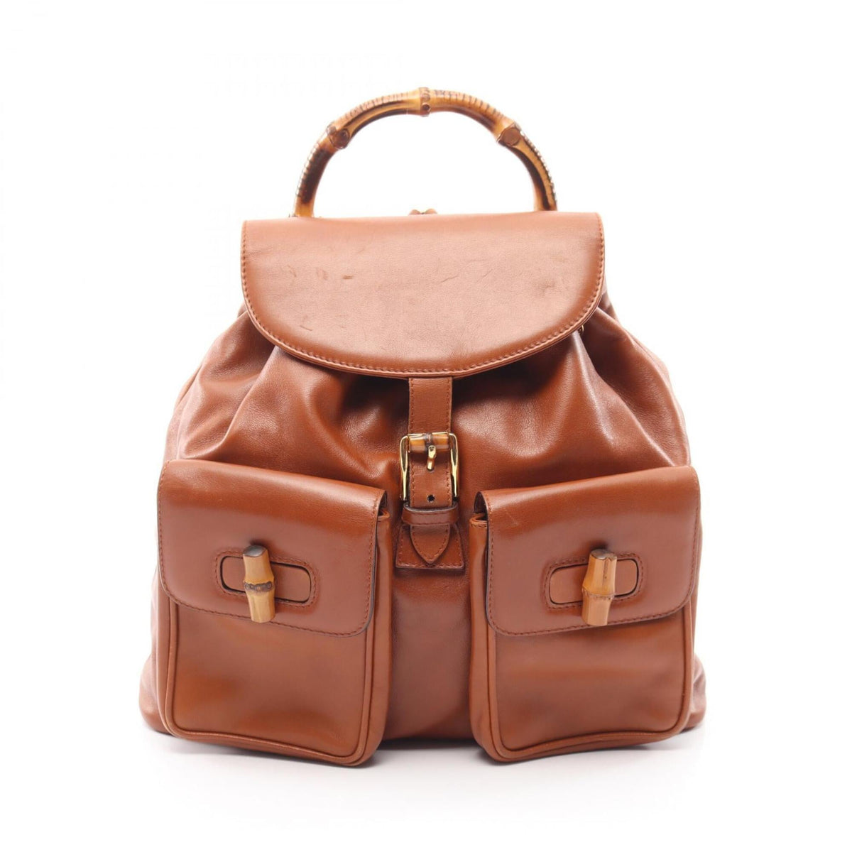 Gucci Brown Leather Backpack (Pre-Owned)