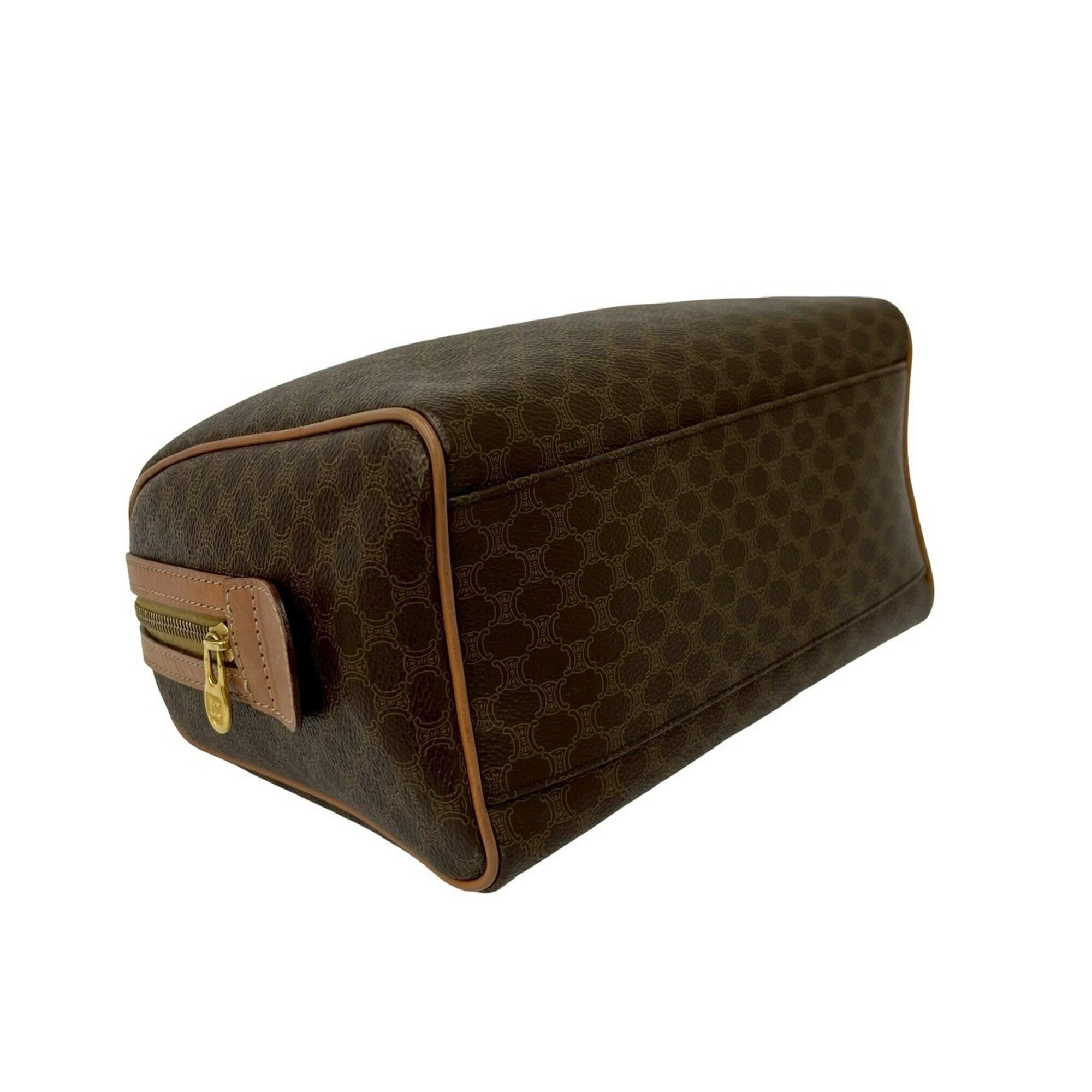 Celine Brown Leather Pvc Handbag Shoulder Bag (Pre-Owned)