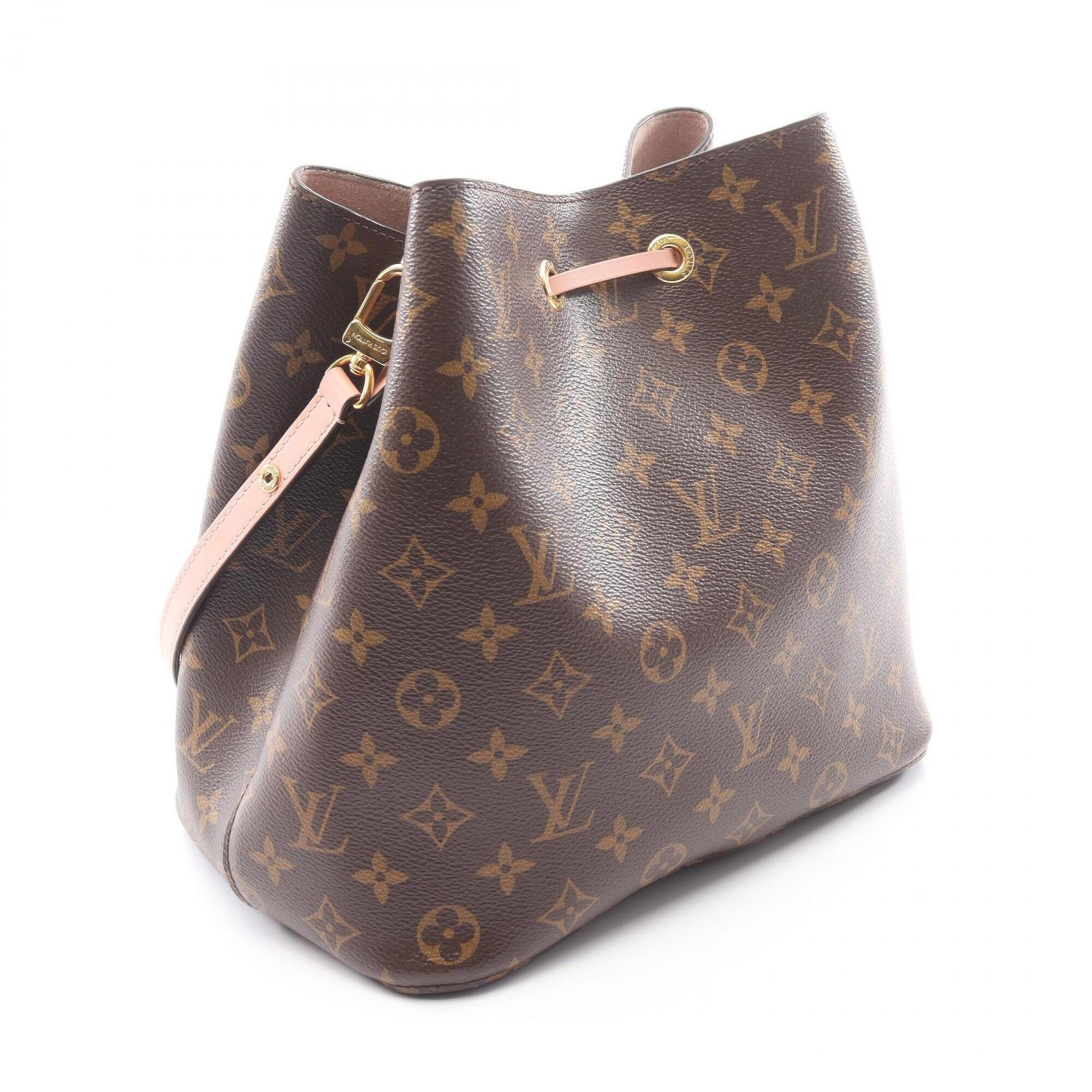 Louis Vuitton Monogram Brown Pink Rose Poudre Coated Canvas Leather Handbag Shoulder Bag (Pre-Owned)