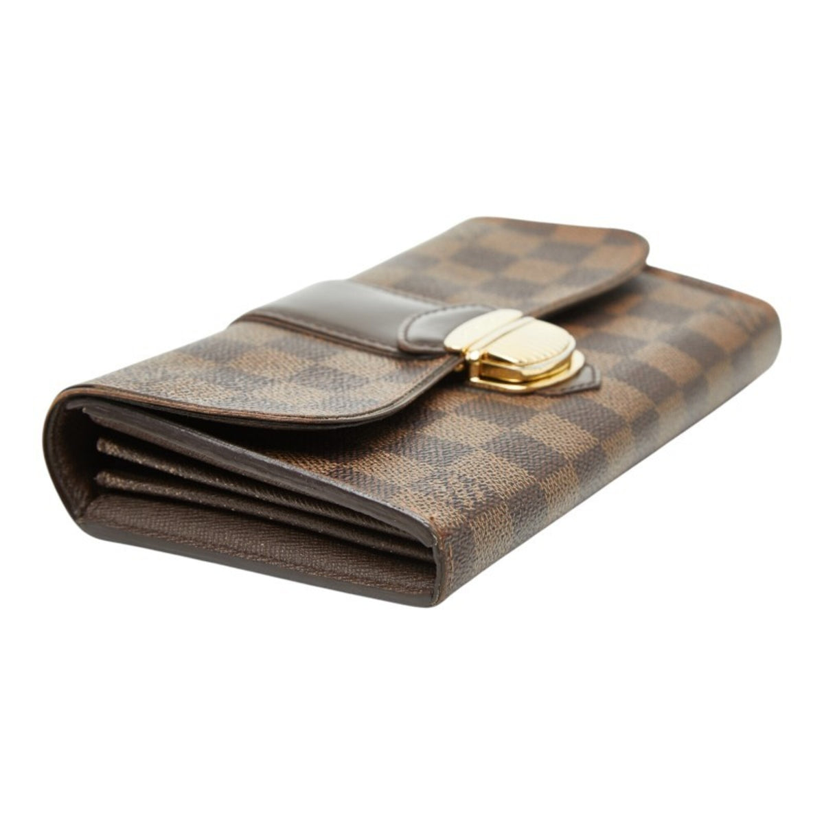 Louis Vuitton Brown Pvc Leather Long Wallet (Bi-Fold) (Pre-Owned)