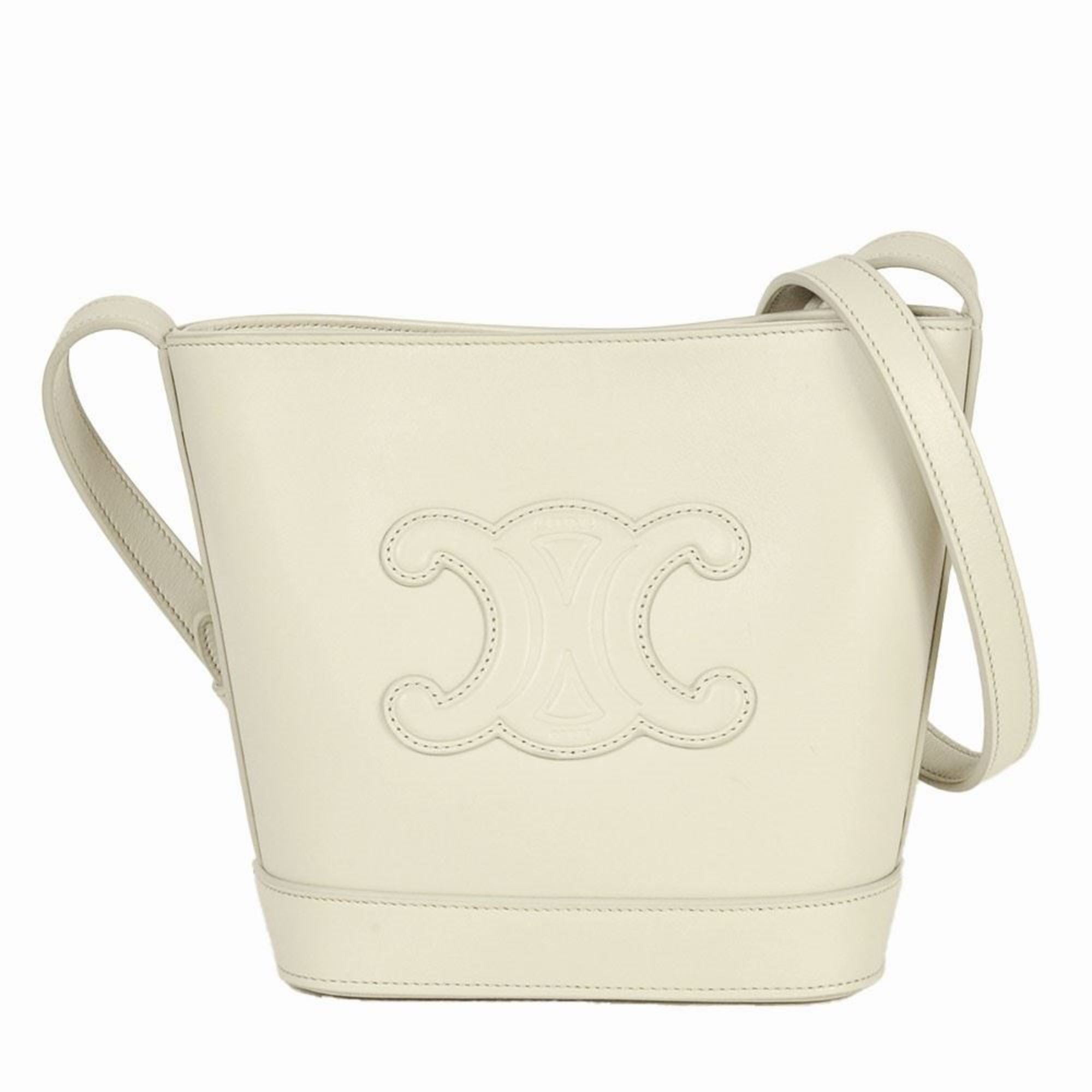 Celine White Leather Shoulder Bag (Pre-Owned)