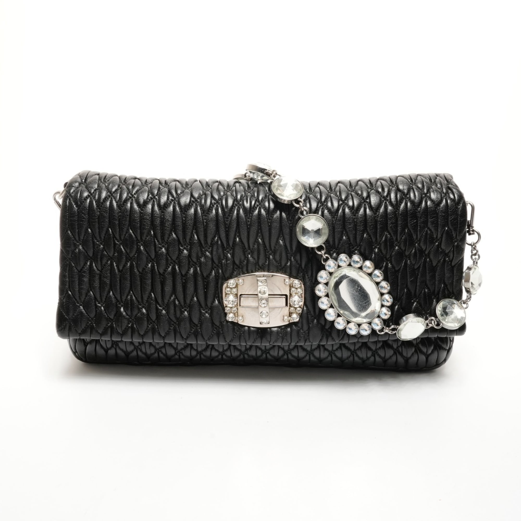 Miu Miu Black Leather Shoulder Bag (Pre-Owned)