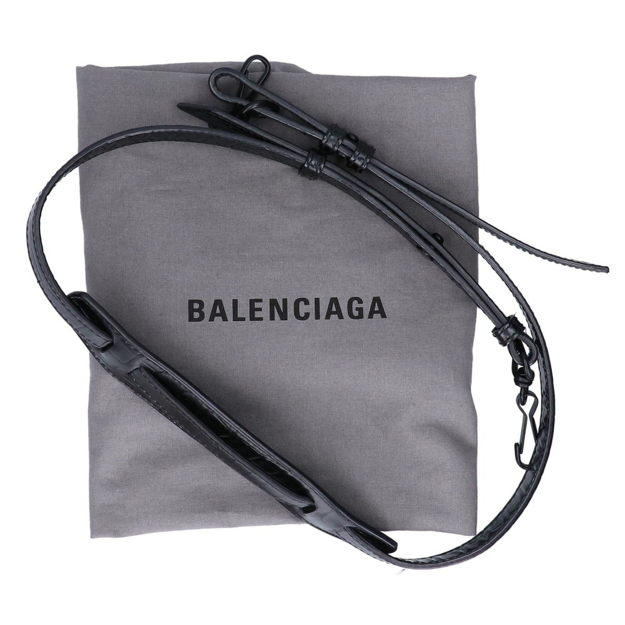 Balenciaga Black Leather Handbag Shoulder Bag (Pre-Owned)