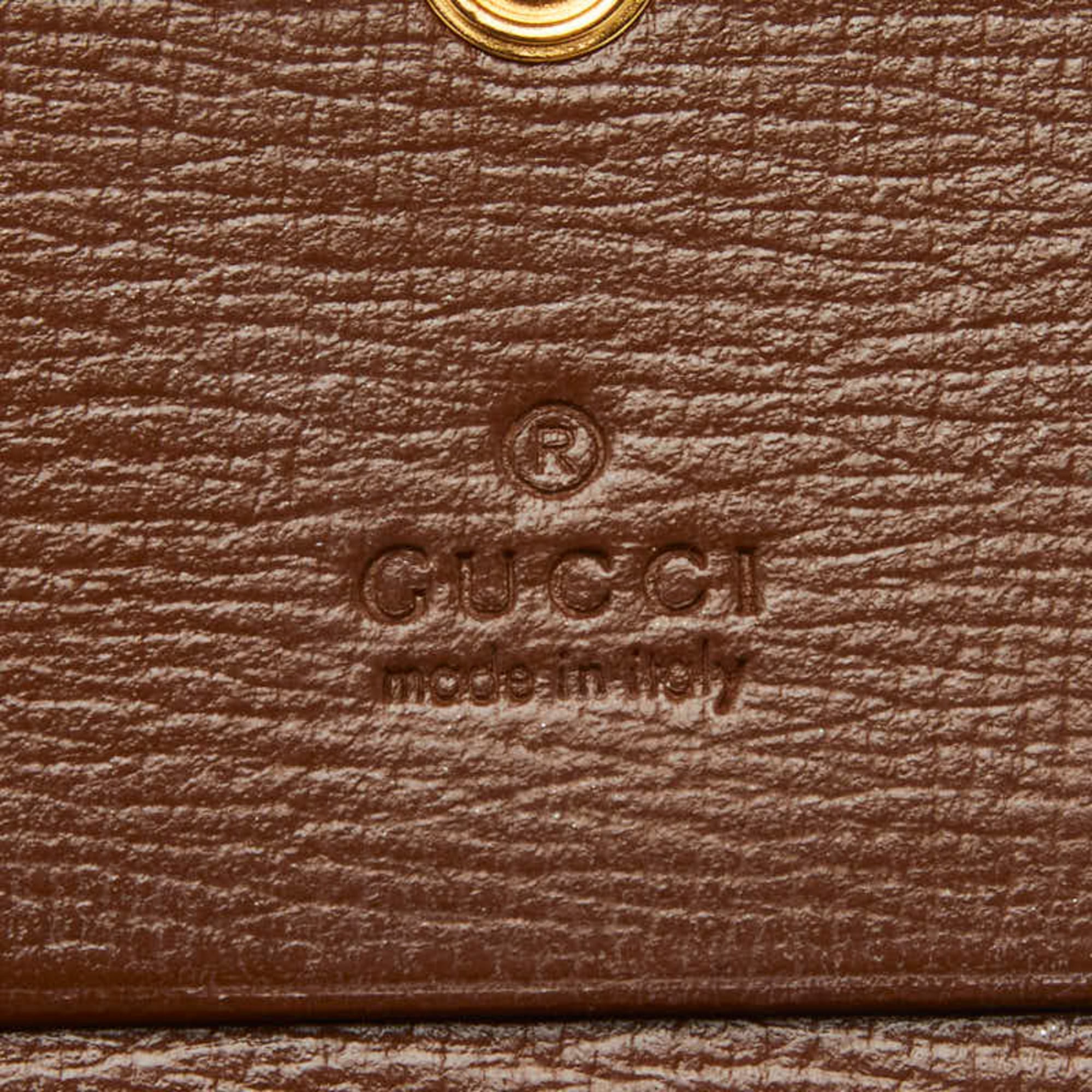 Gucci Beige Brown Pvc Leather Wallet (Bi-Fold) (Pre-Owned)