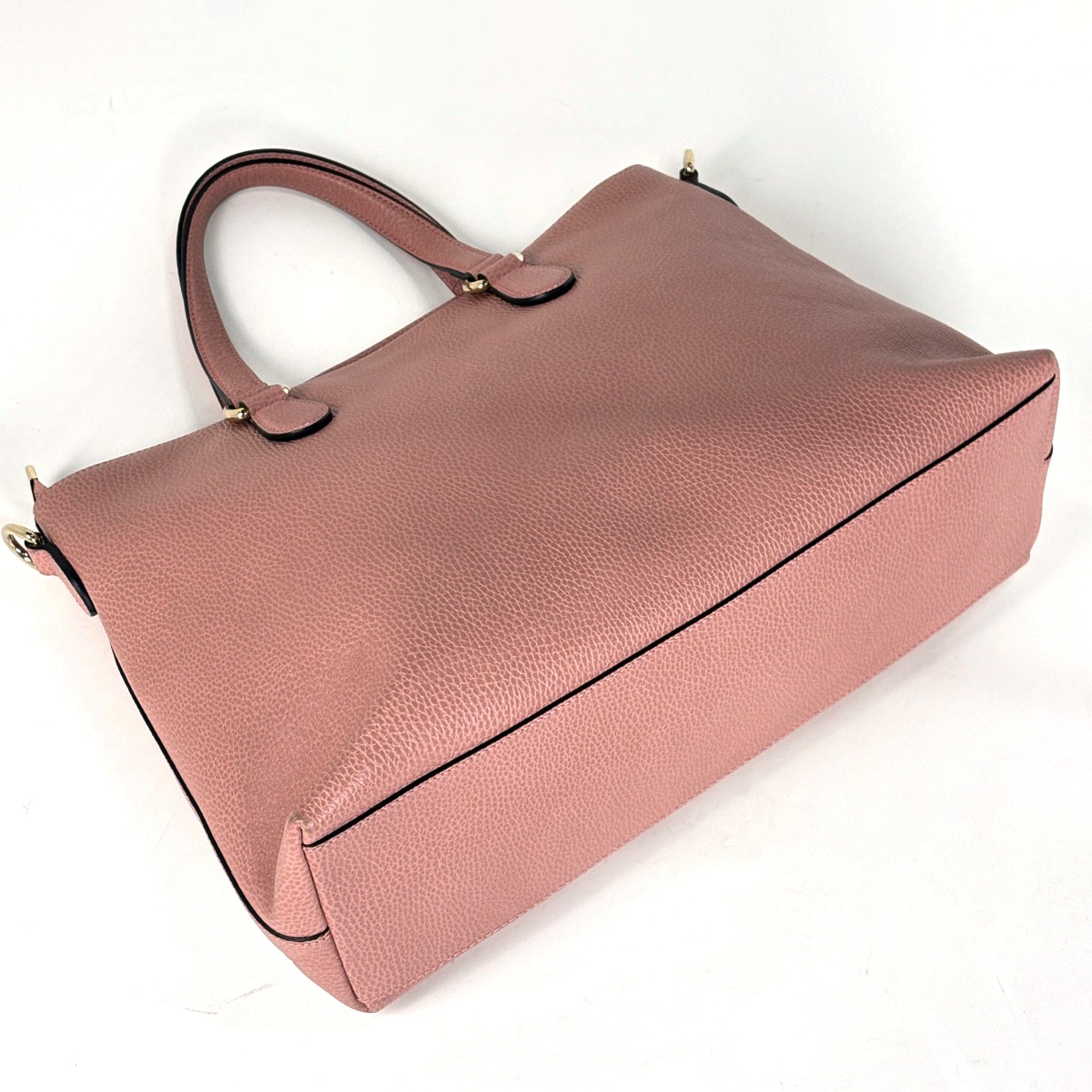 Gucci Pink Leather Shoulder Bag Tote Bag (Pre-Owned)
