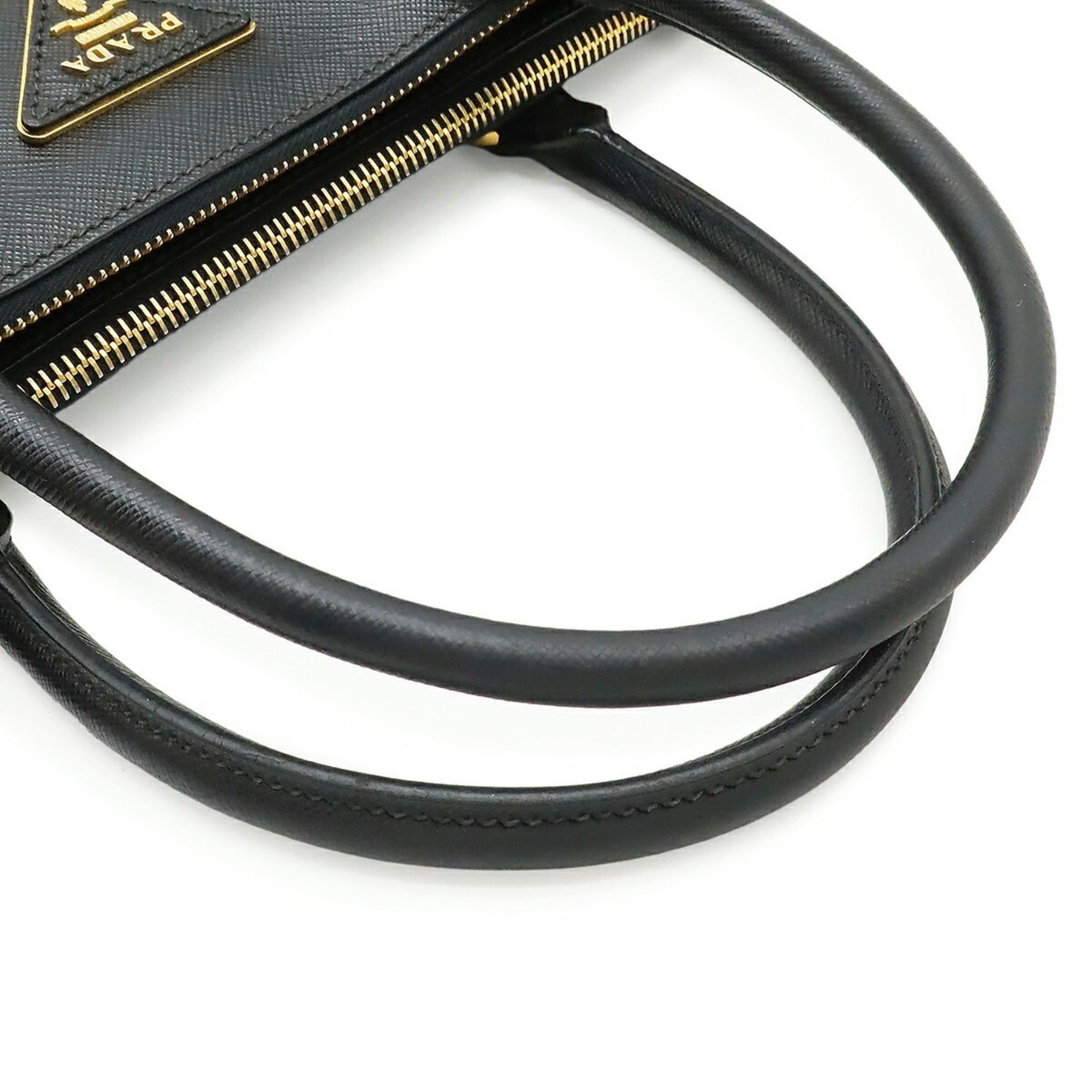 Prada Black Nero Leather Handbag Tote Bag (Pre-Owned)
