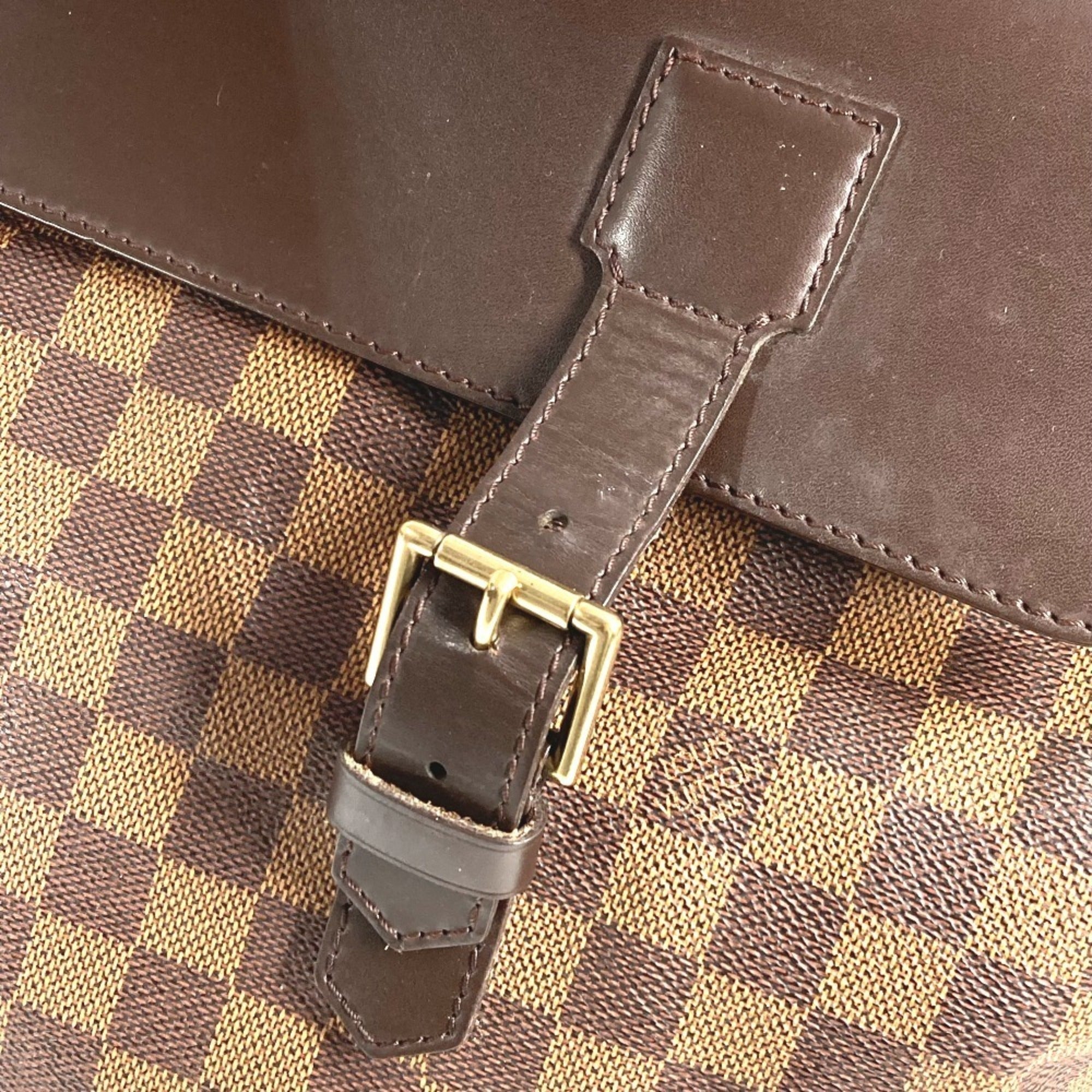 Louis Vuitton Brown Damier Canvas Ebene Damier Canvas Boston Bag Handbag Shoulder Bag (Pre-Owned)