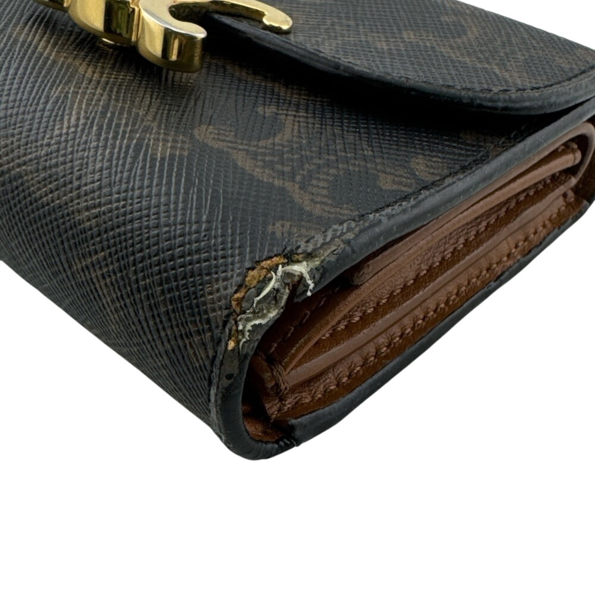 Celine Brown Leather Wallet (Tri-Fold) (Pre-Owned)