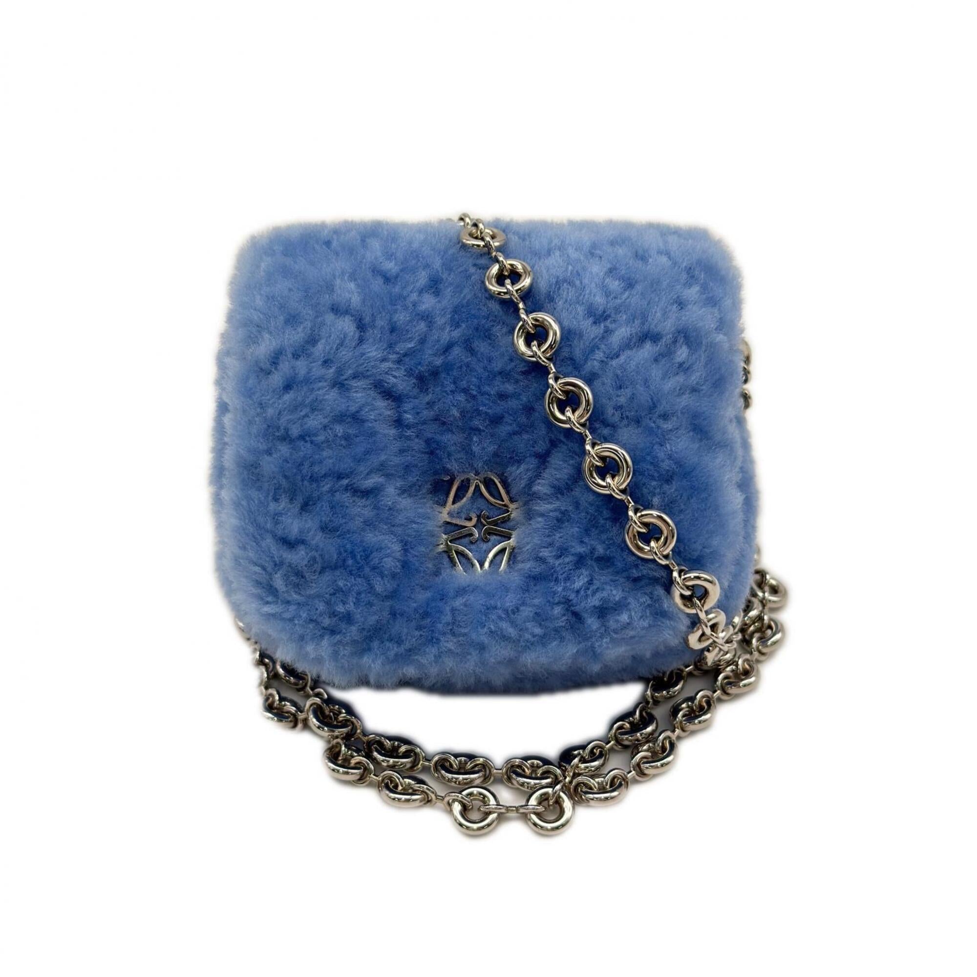 Loewe Blue Leather Shoulder Bag (Pre-Owned)