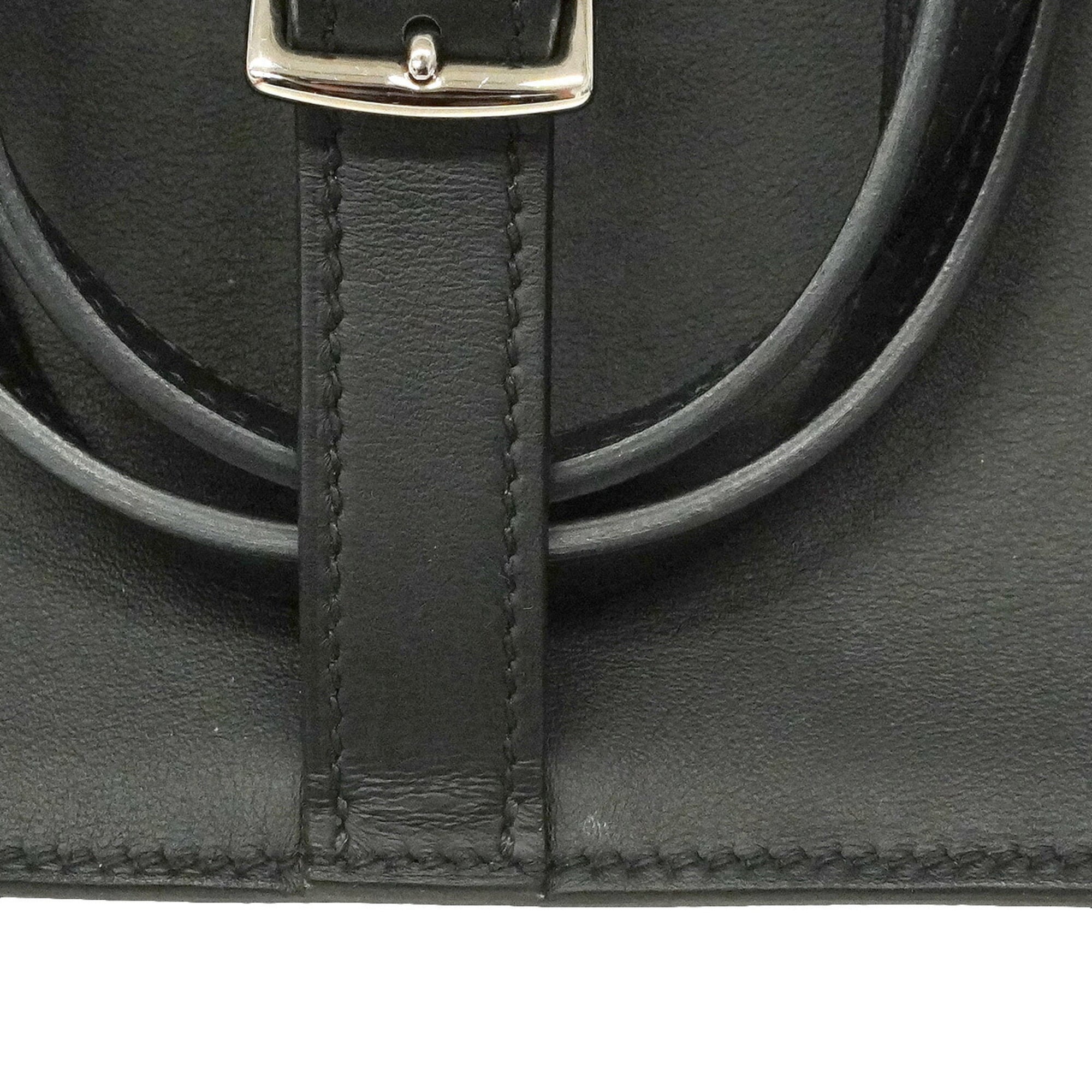 Hermes Black Swift Leather Handbag (Pre-Owned)
