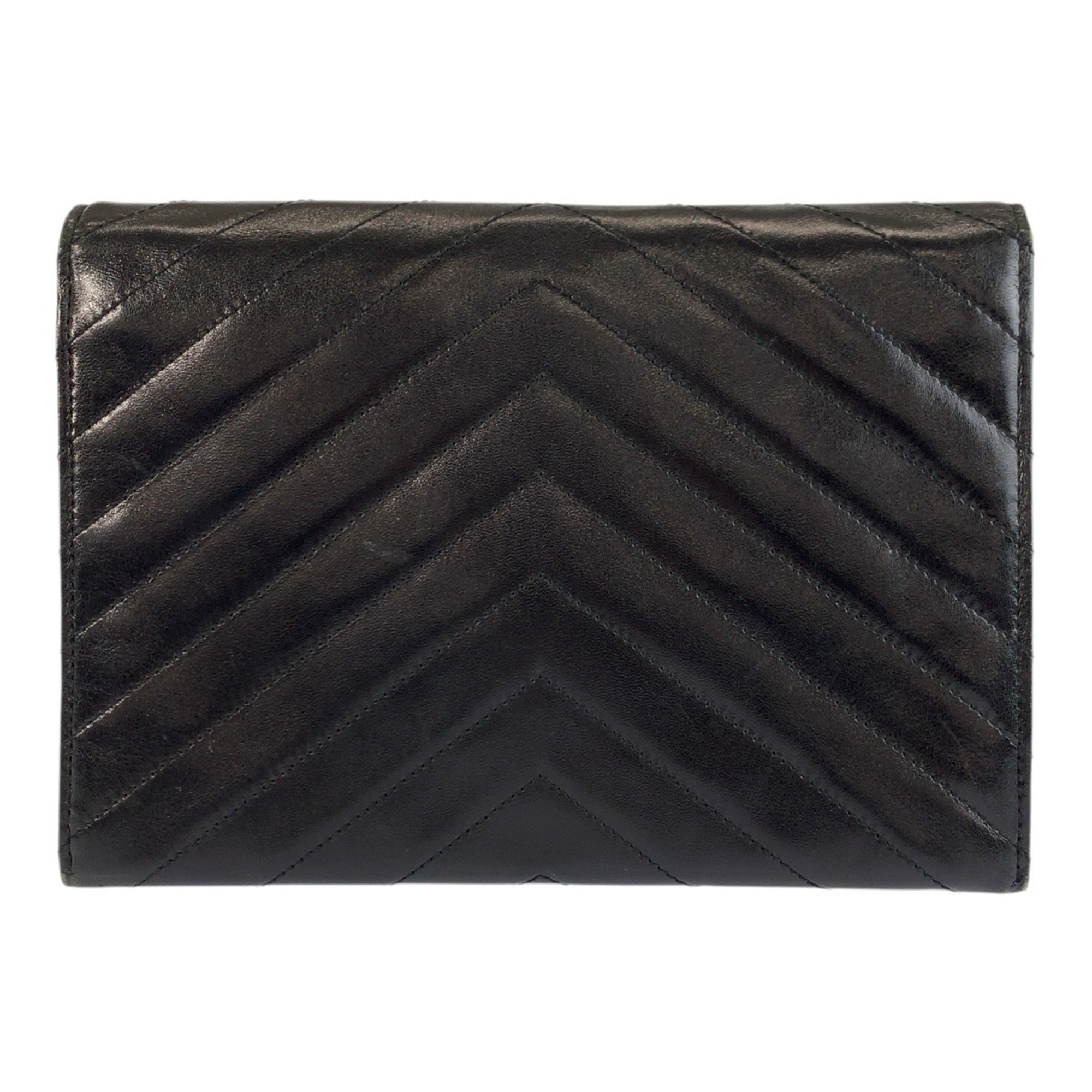 Yves Saint Laurent Black Leather Clutch Bag (Pre-Owned)