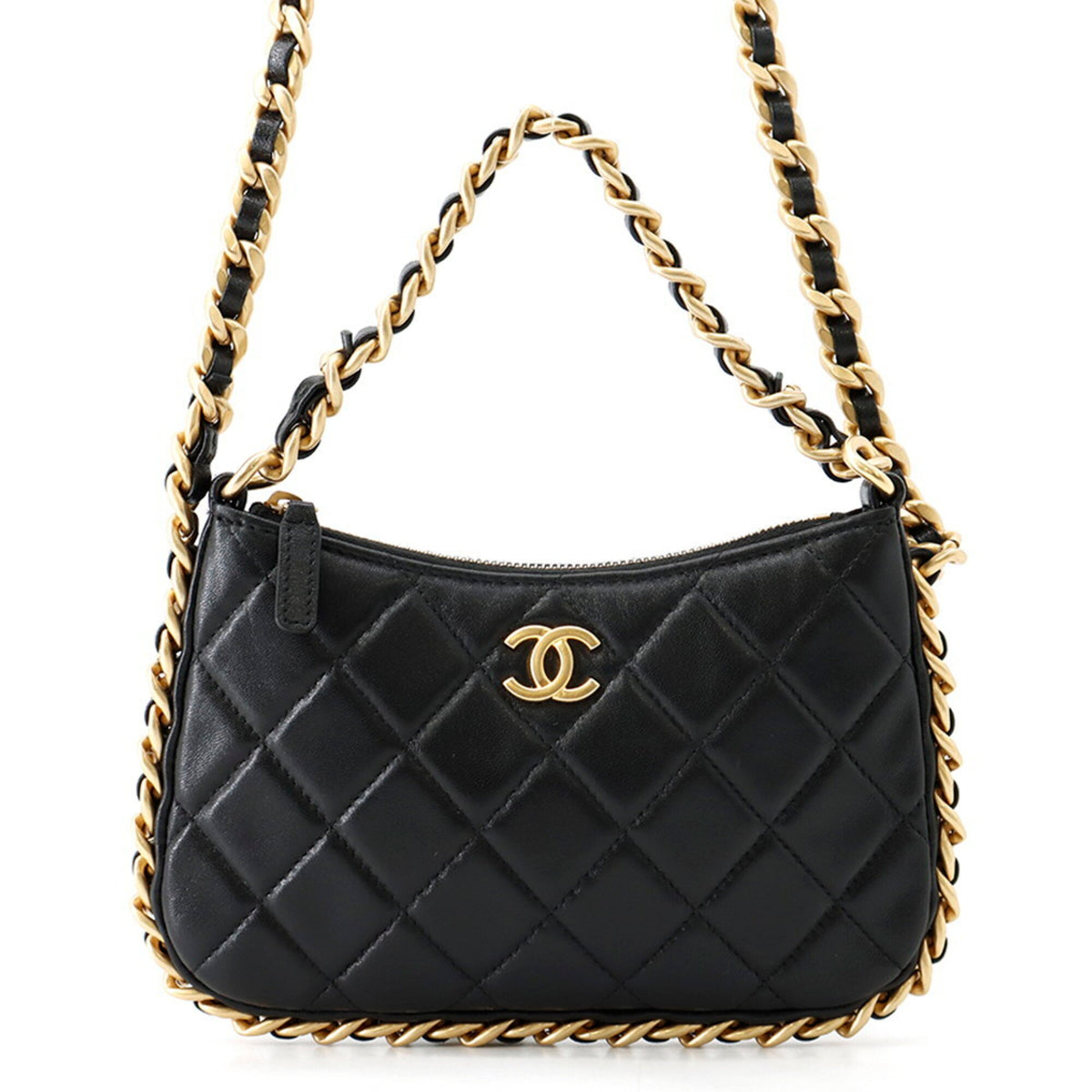 Chanel Black Leather Shoulder Bag (Pre-Owned)