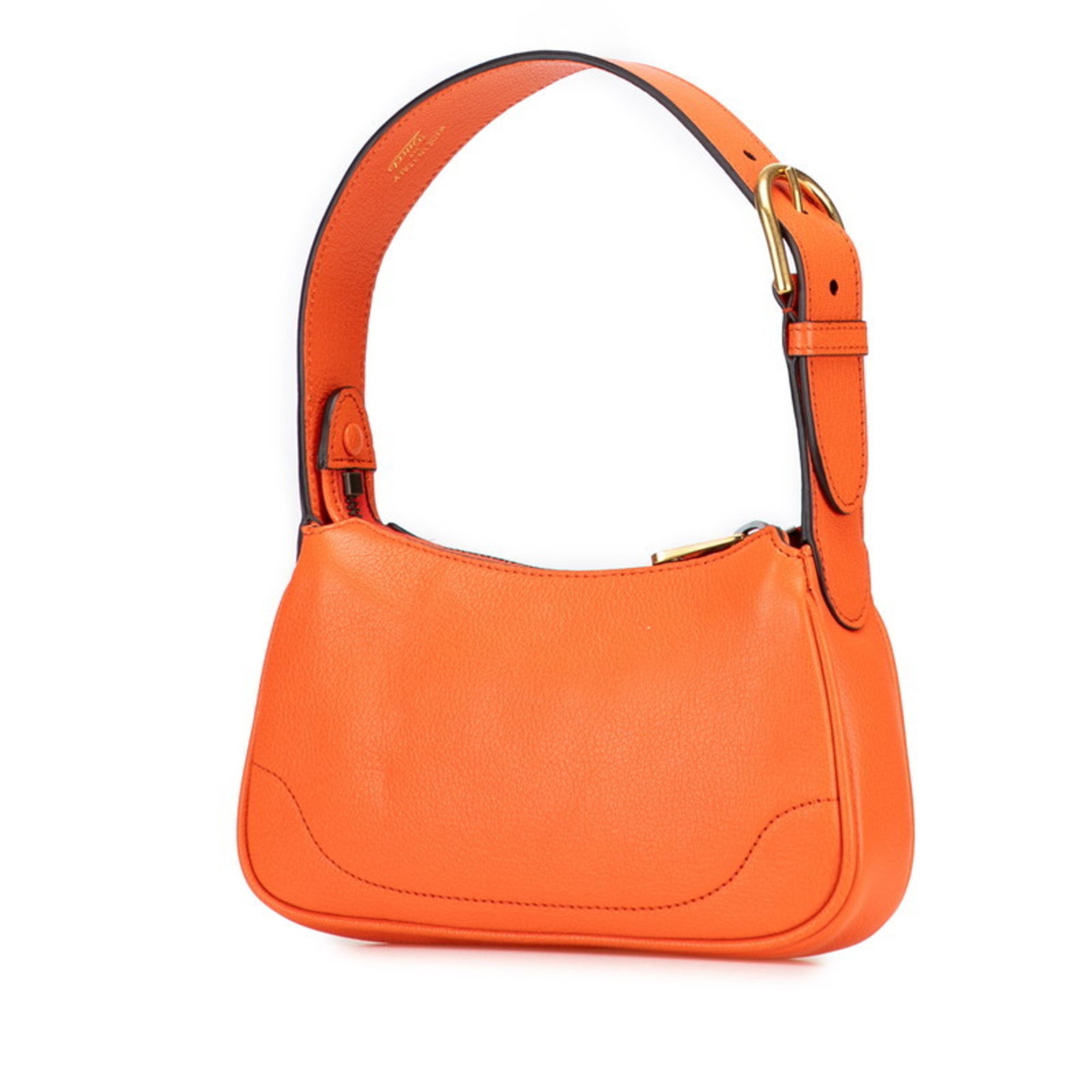 Gucci Gg Marmont Orange Leather Handbag Shoulder Bag (Pre-Owned)