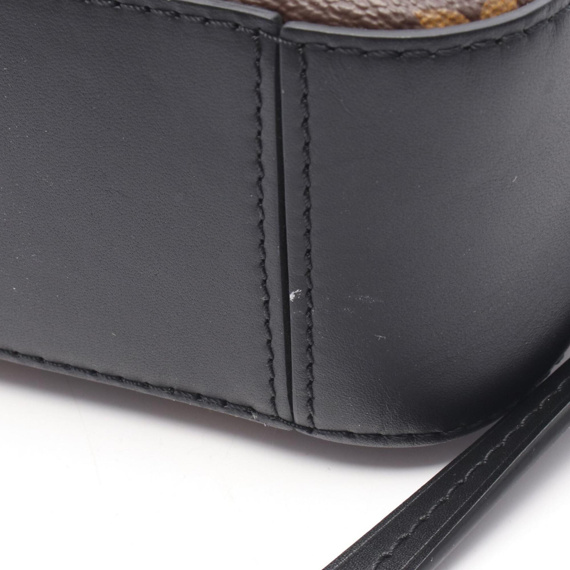 Louis Vuitton Black Brown Monogram Noir Monogram Leather Handbag Shoulder Bag (Pre-Owned)