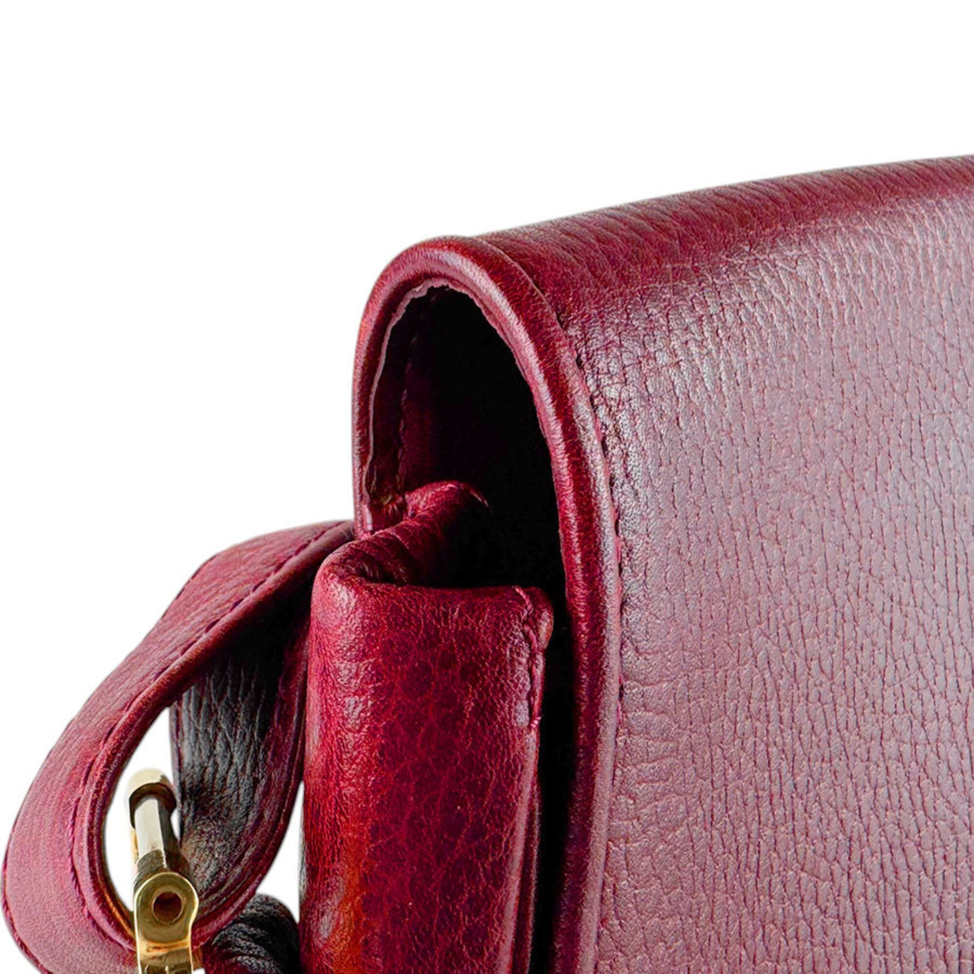 Cartier Burgundy Leather Shoulder Bag (Pre-Owned)