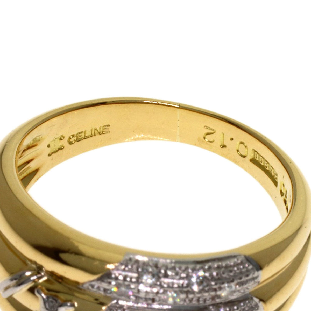Celine Yellow Gold (18K) Platinum 900 Band Ring (Pre-Owned)