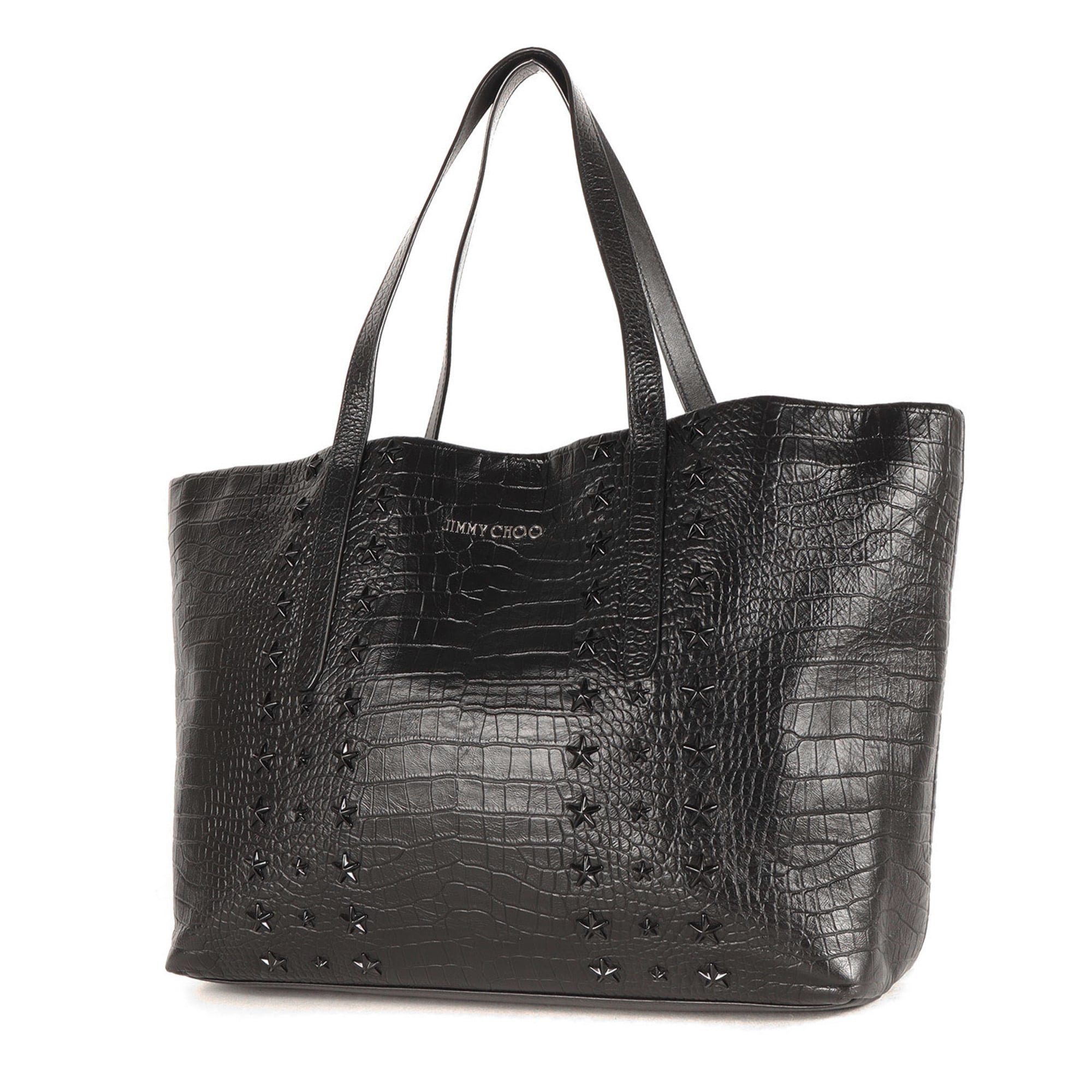 Jimmy Choo Black Leather Tote Bag (Pre-Owned)