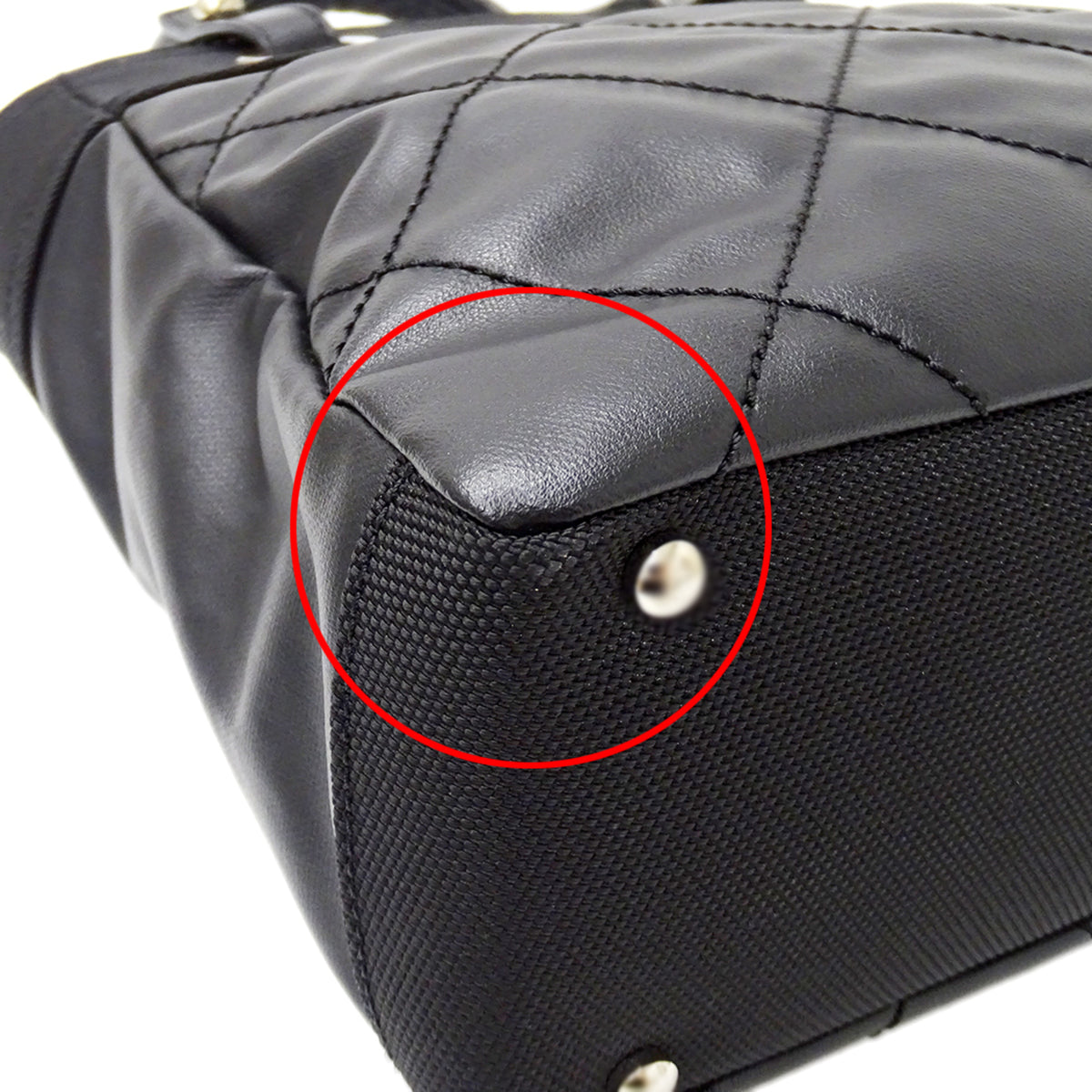 Chanel Black Coated Canvas Tote Bag (Pre-Owned)
