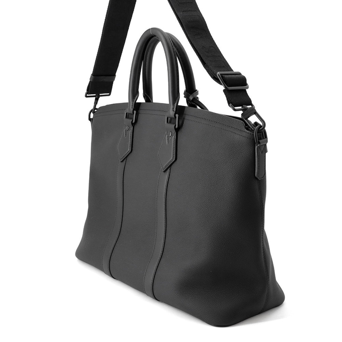 Louis Vuitton Black Noir Leather Handbag Tote Bag (Pre-Owned)