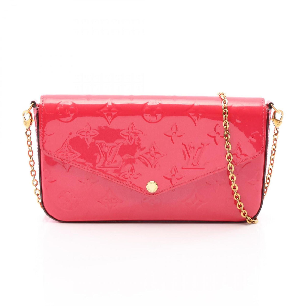 Louis Vuitton Hot Pink Pink Vernis Handbag Pochette Shoulder Bag (Pre-Owned)
