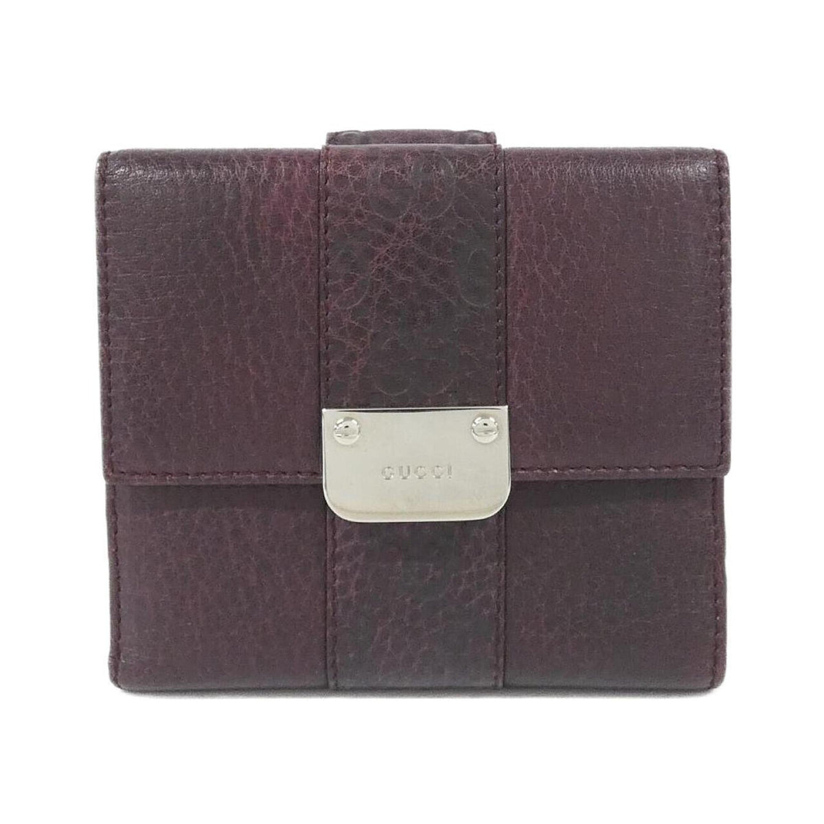 Gucci Bordeaux Leather Gg Leather Wallet (Bi-Fold) (Pre-Owned)