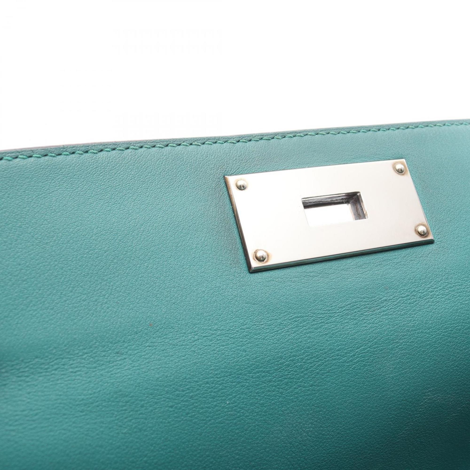 Hermes Green Swift Leather Handbag (Pre-Owned)