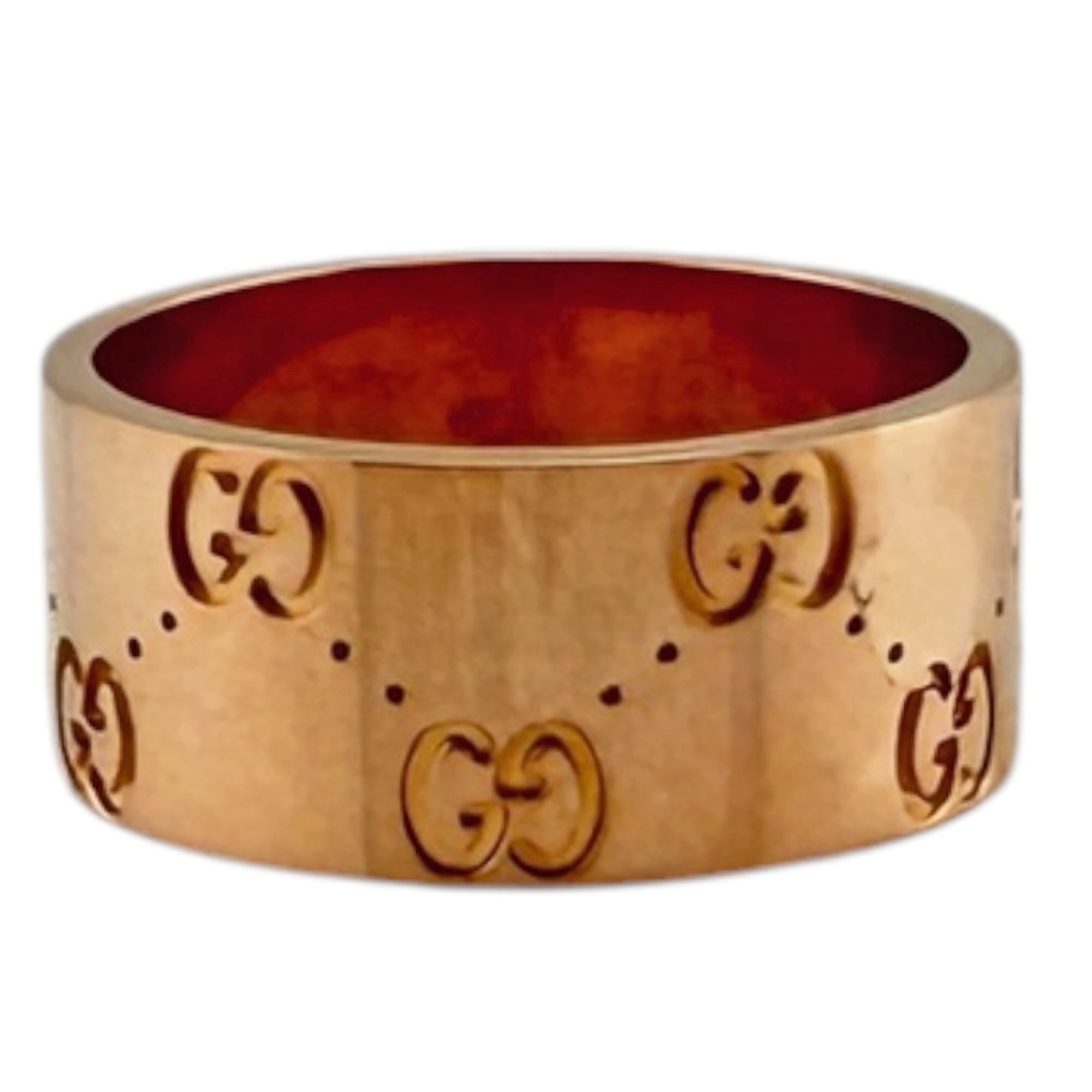 Gucci Gold Pink Gold (18K) Band Ring (Pre-Owned)