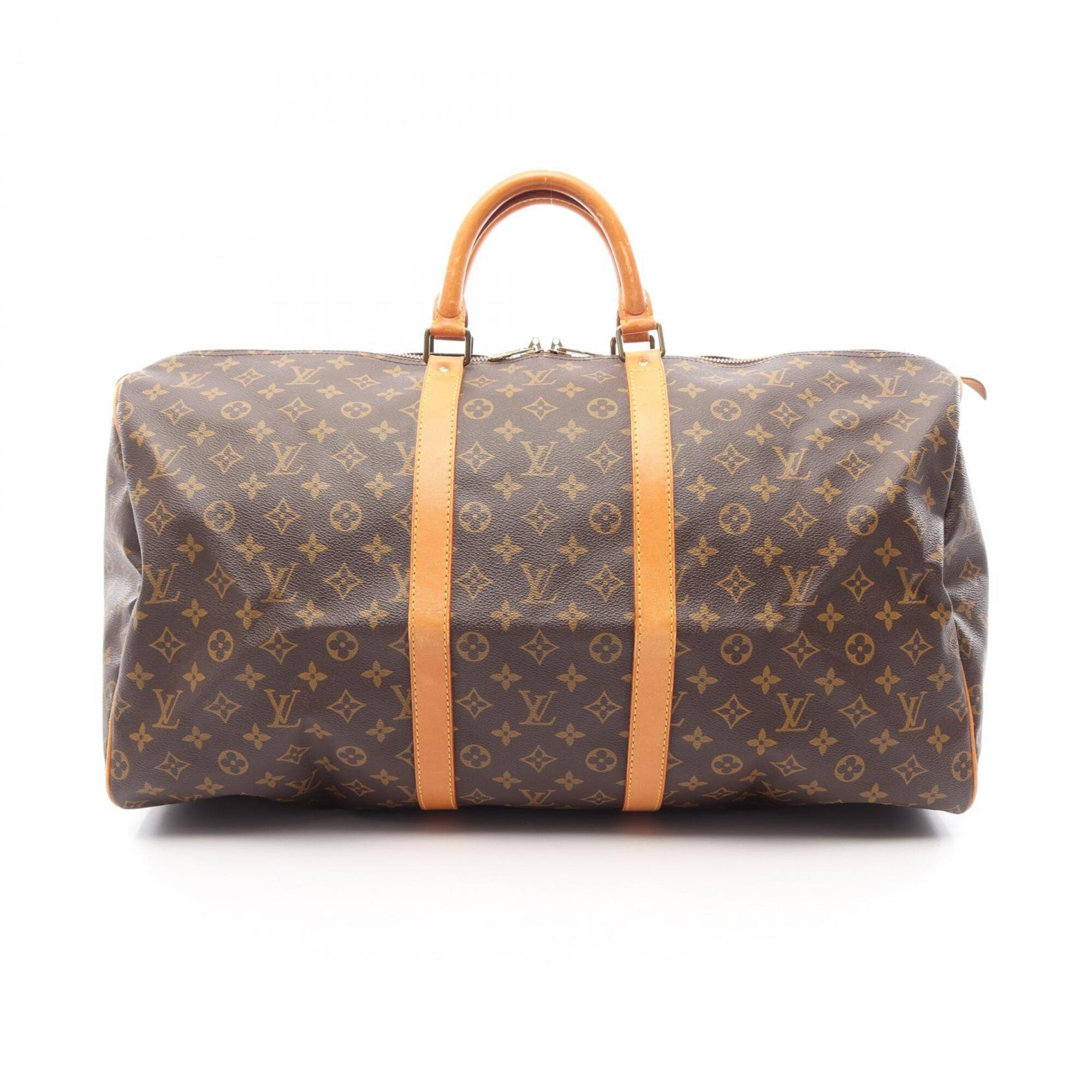 Louis Vuitton Brown Pvc Coated Canvas Boston Bag Handbag (Pre-Owned)
