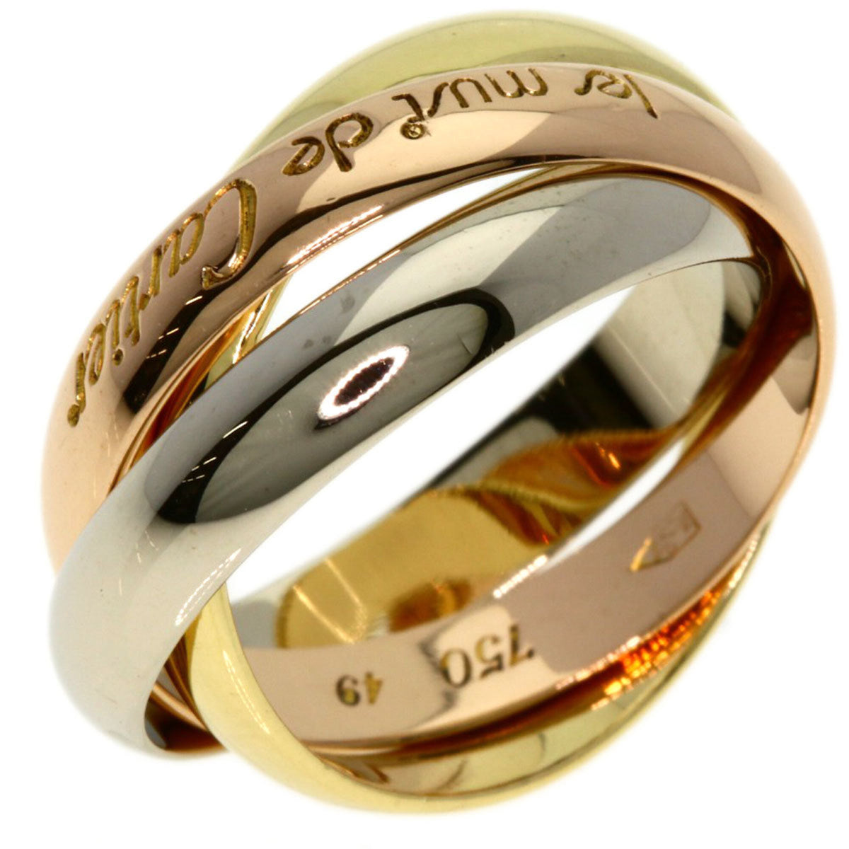 Cartier Trinity Yellow Gold (18K) Pink Gold (18K) White Gold (18K) Band Ring (Pre-Owned)